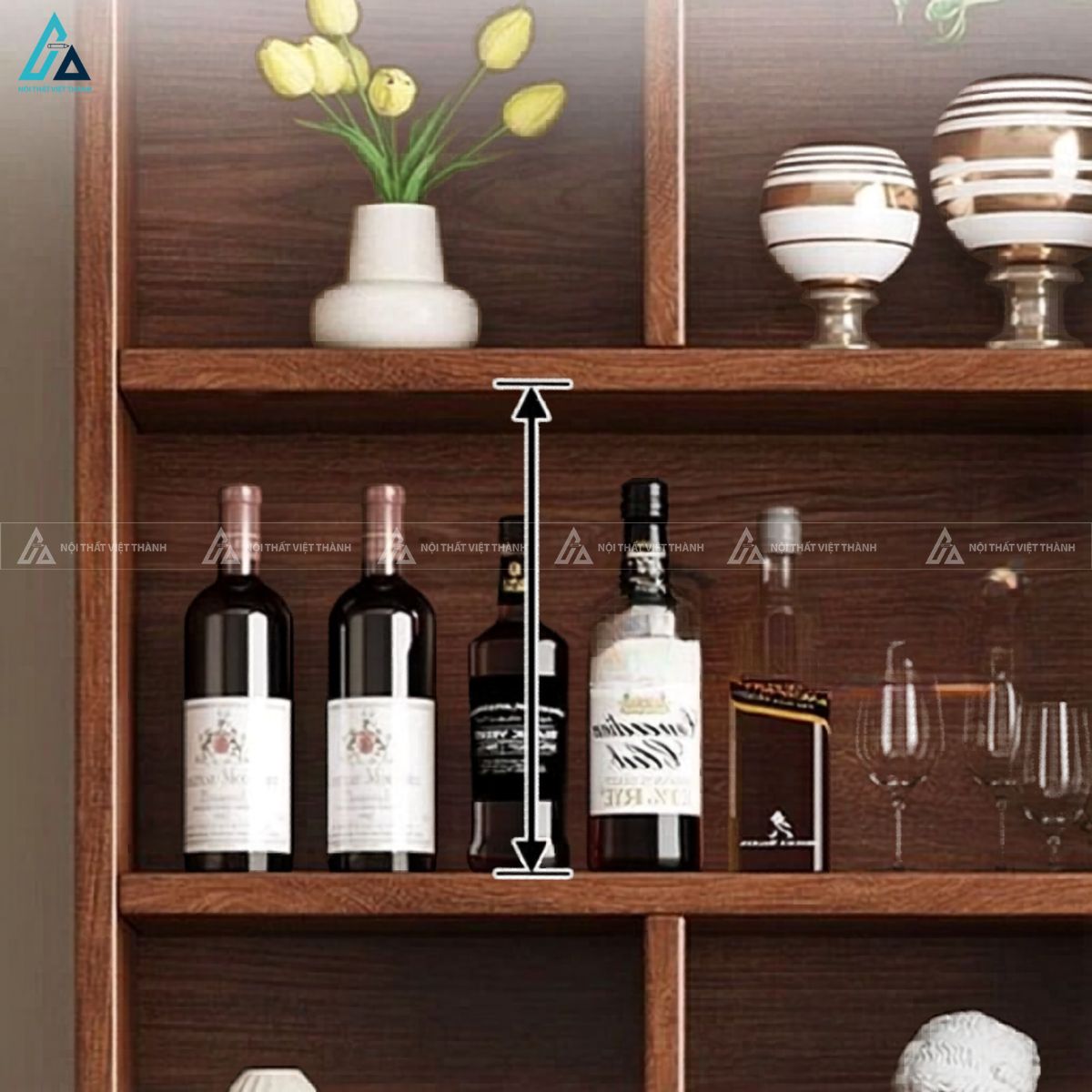 Mẫu tủ rượu thiết kế tối giản hiện đại cho không gian nhỏ 4