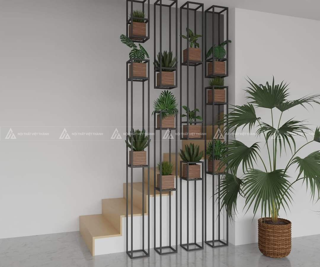 Mẫu vách ngăn cầu thang đơn giản hiện đại