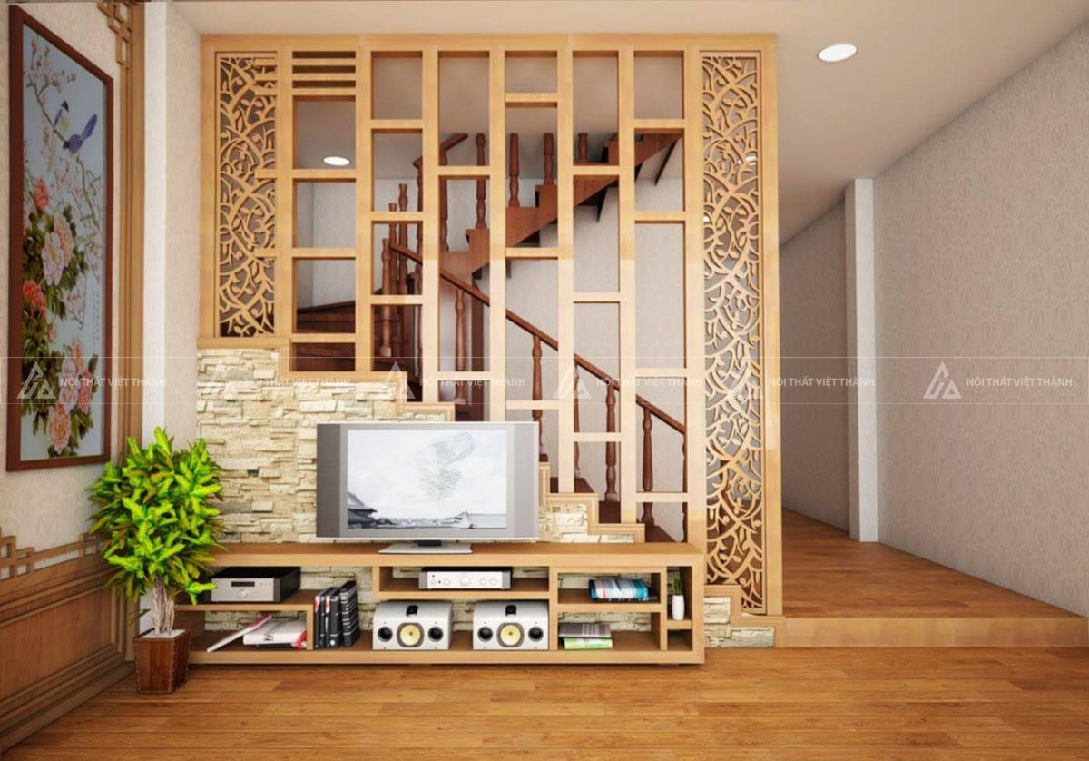 Mẫu vách ngăn cầu thang hoạ tiết CNC