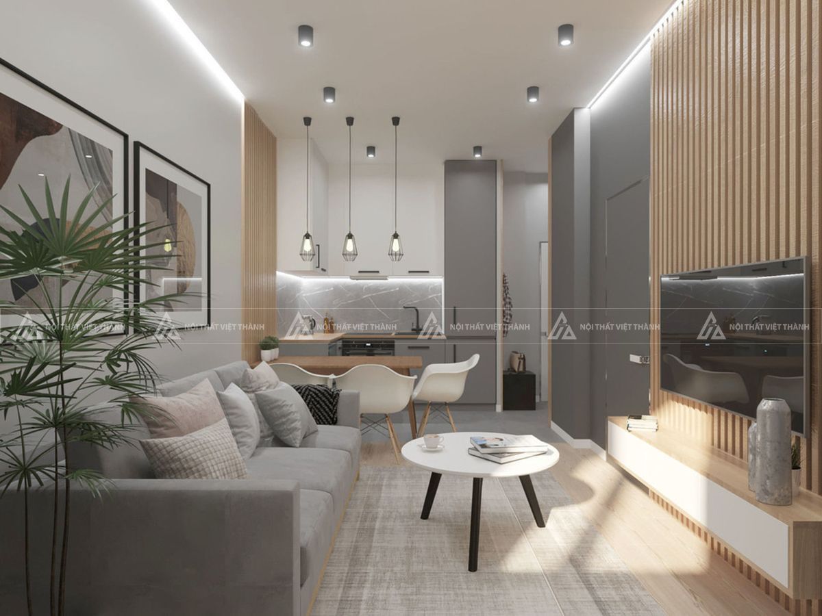 Mẫu nội thất chung cư 1 phòng ngủ tối ưu công năng