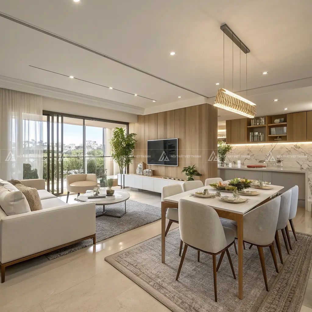 Mẫu chung cư 2 phòng ngủ đầy đủ nội thất