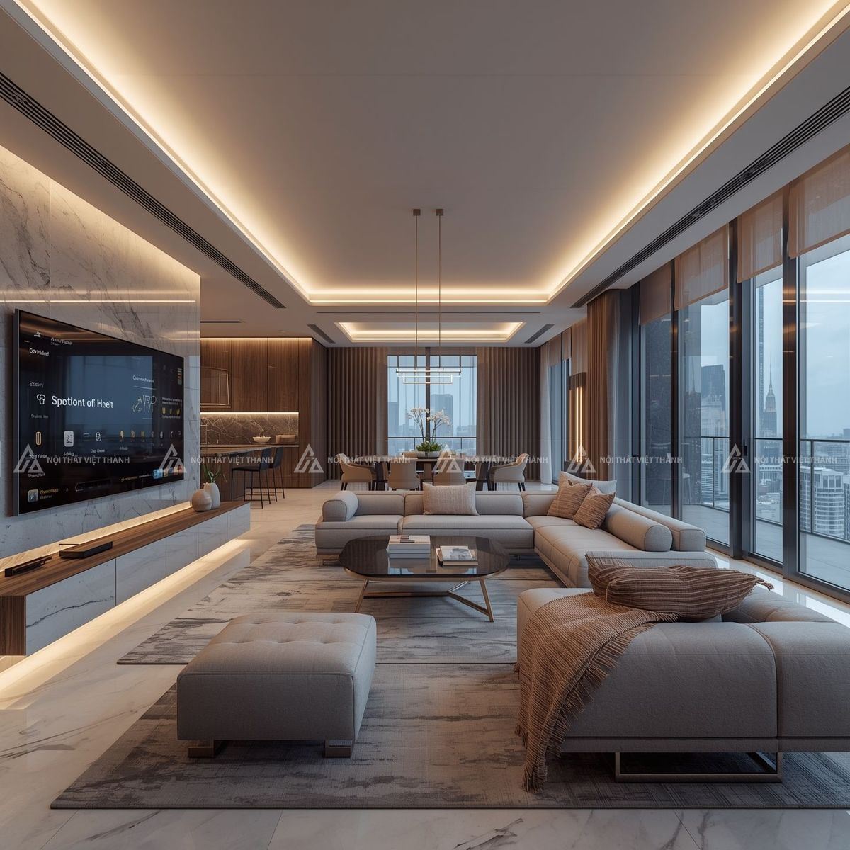 Mẫu nội thất chung cư 3 phòng ngủ phong cách Bắc Âu