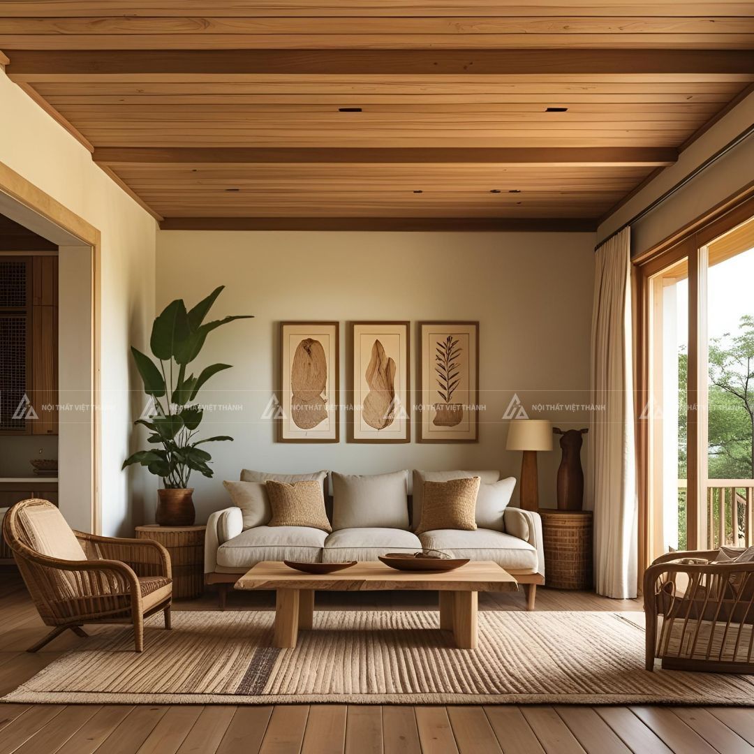 Mẫu nội thất nhà cấp 4 phong cách Japandi
