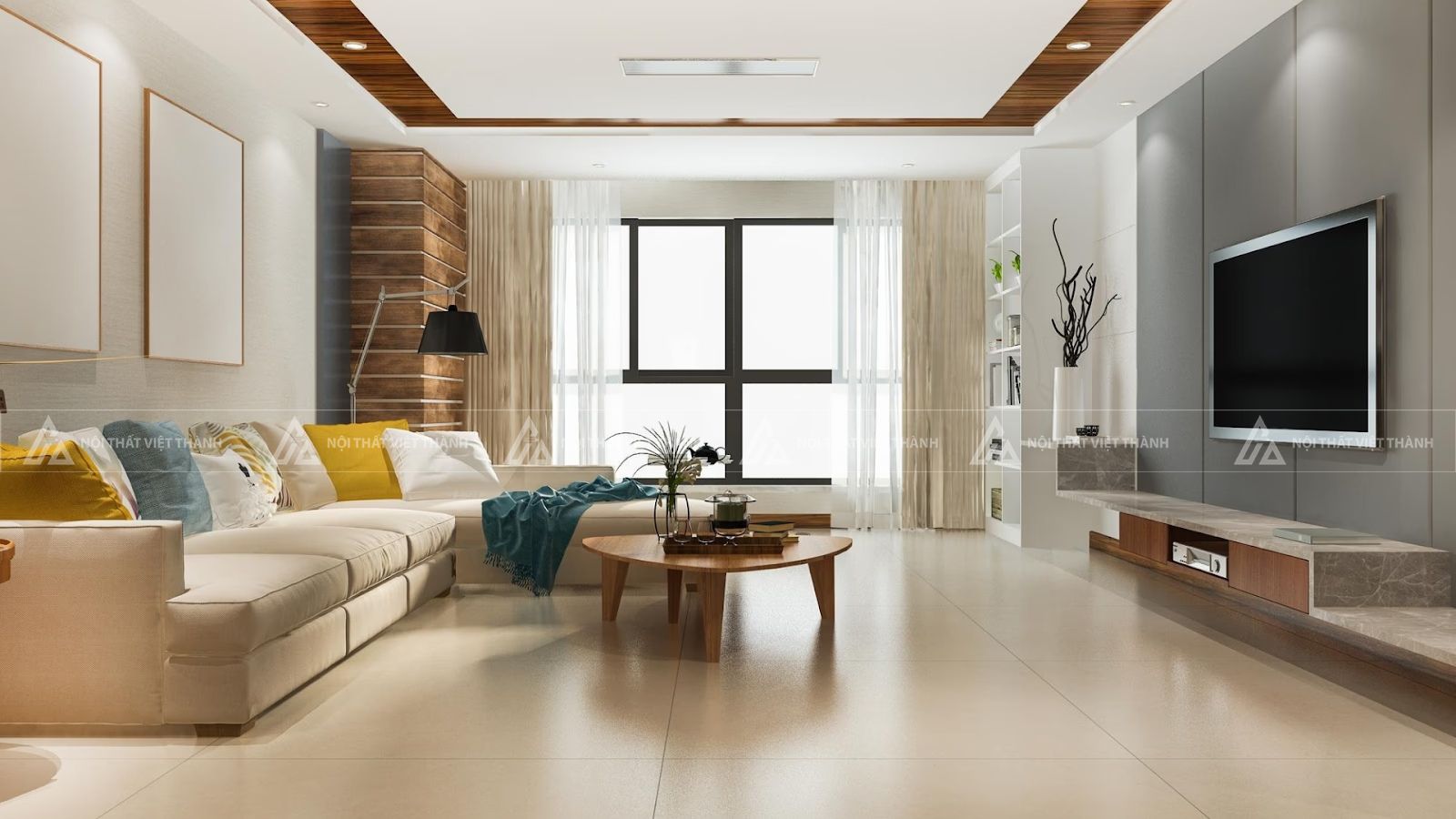 Mẫu nội thất phòng khách nhà cấp 4