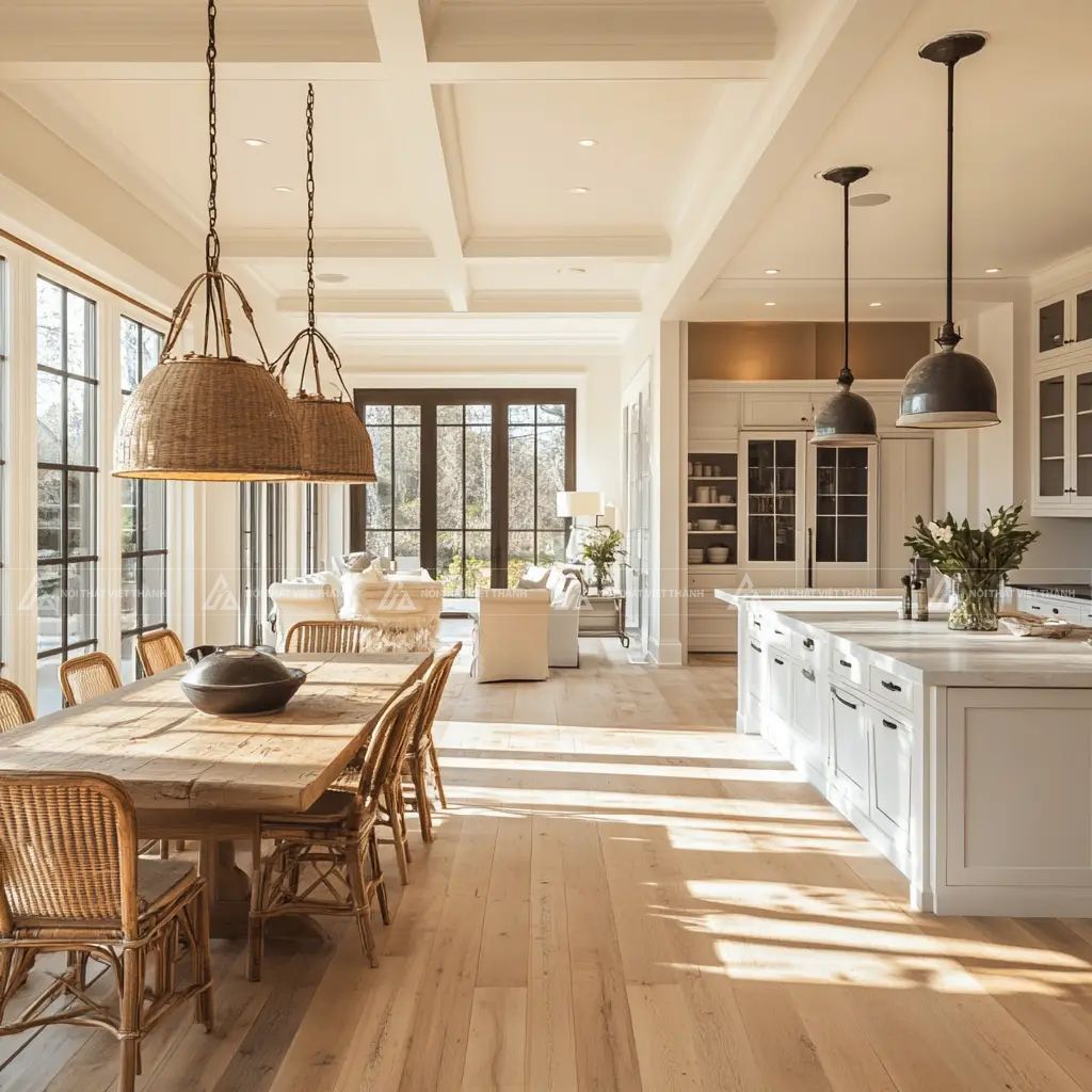 Mẫu nội thất phòng bếp nhà cấp 4 bố trí hợp lý