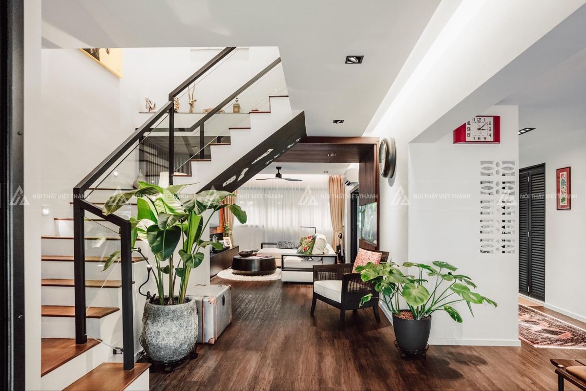 Mẫu nội thất nhà ống phong cách đương đại và tinh tế