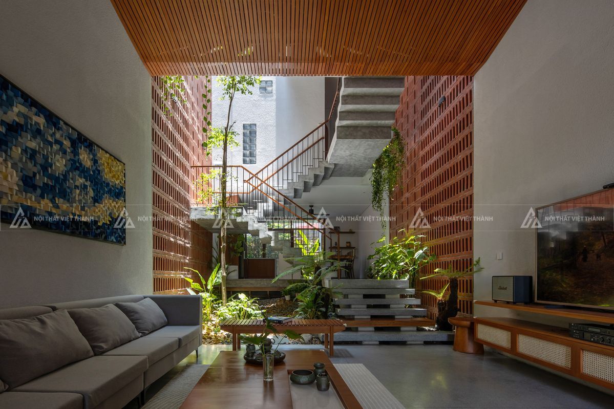 Mẫu nội thất nhà ống bố cục hài hoà