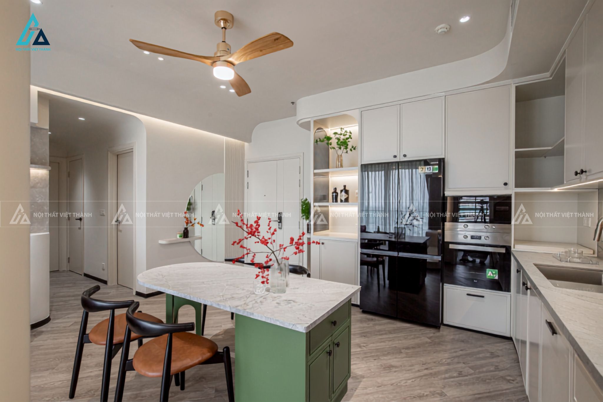 Thi công nội thất nhà bếp chung cư chú Khánh An Tịnh Tây Ninh 2