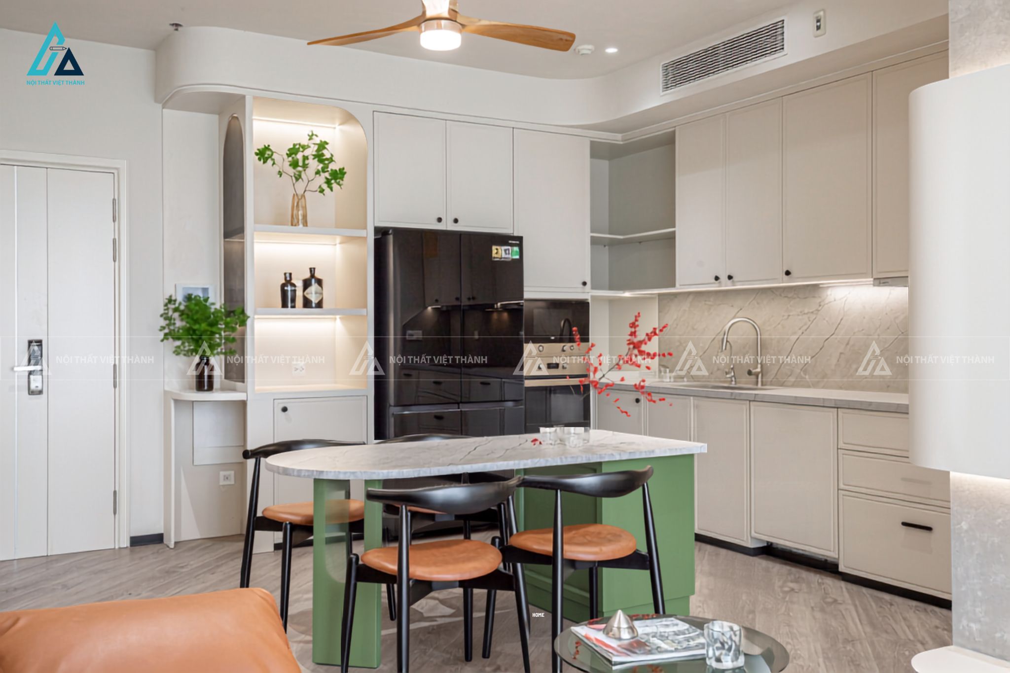 Thi công nội thất nhà bếp chung cư chú Khánh An Tịnh Tây Ninh