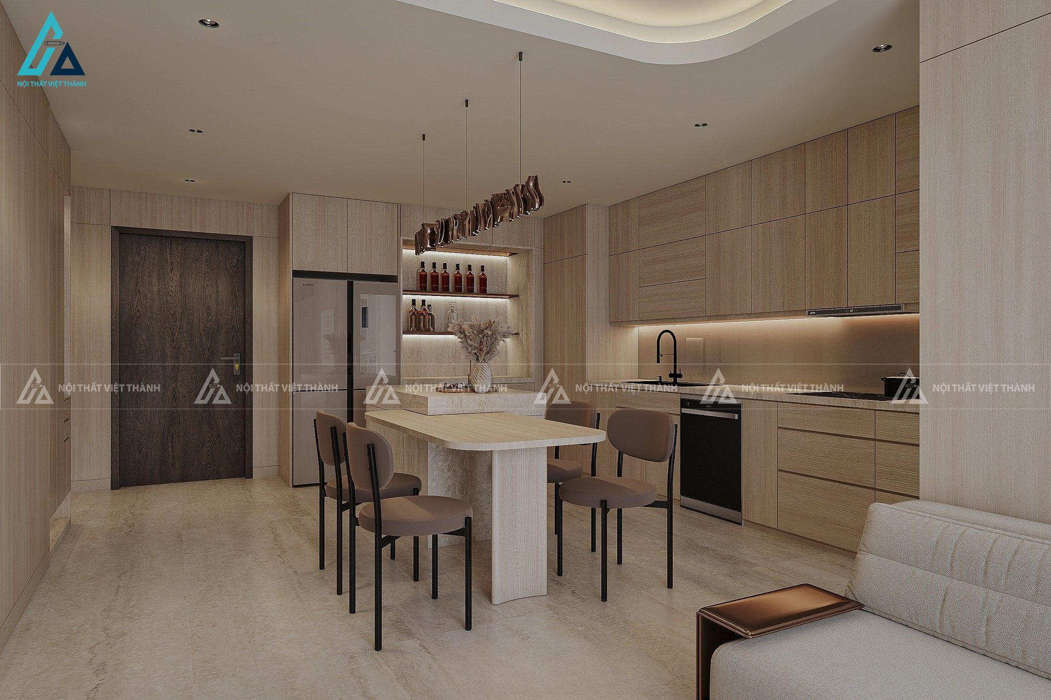 Thi công nội thất phòng bếp chị Tuyết Mai Sài Gòn Hồ Chí Minh 4