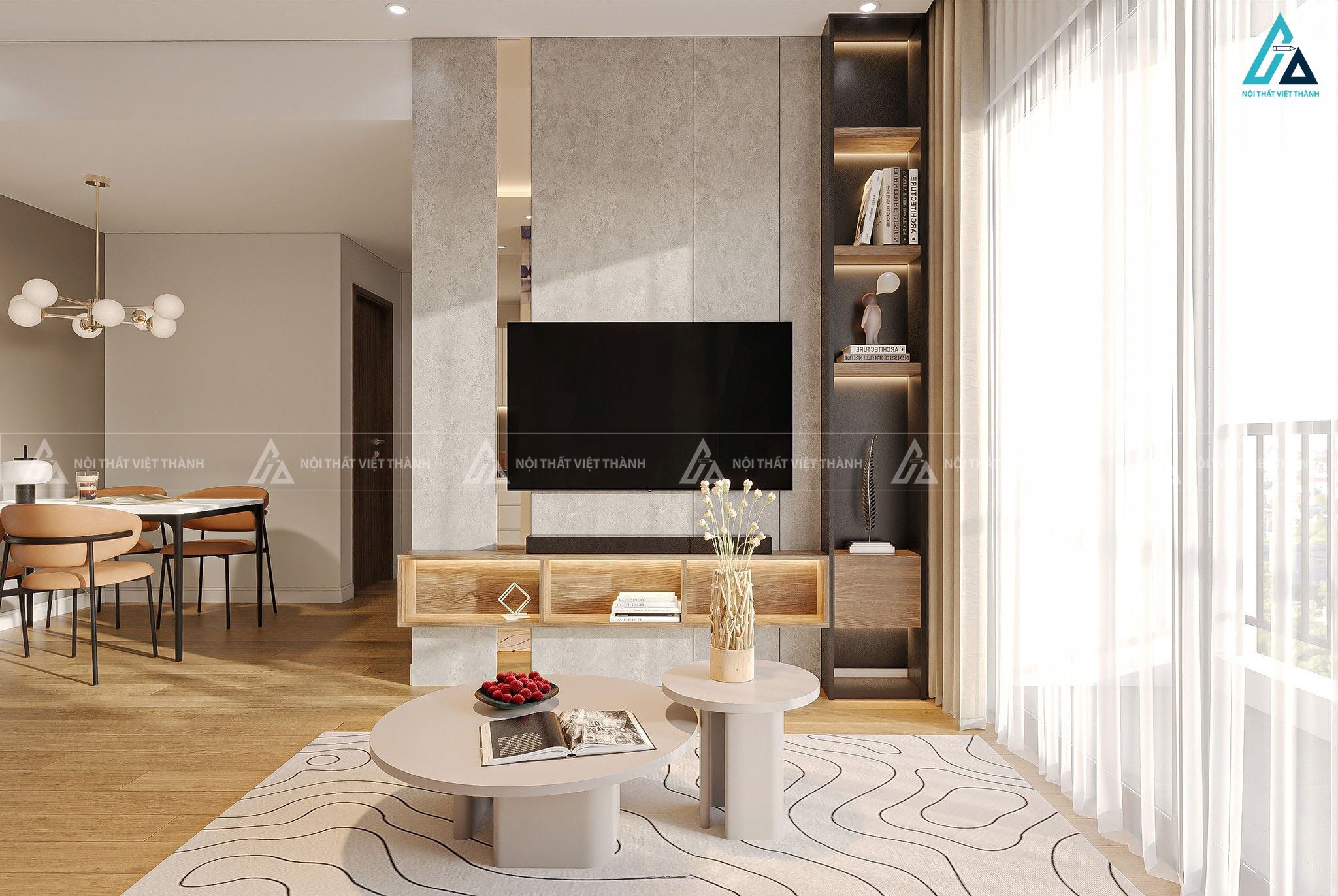 Thi công nội thất phòng khách anh Hữu Vũng Tàu Hồ Chí Minh 2