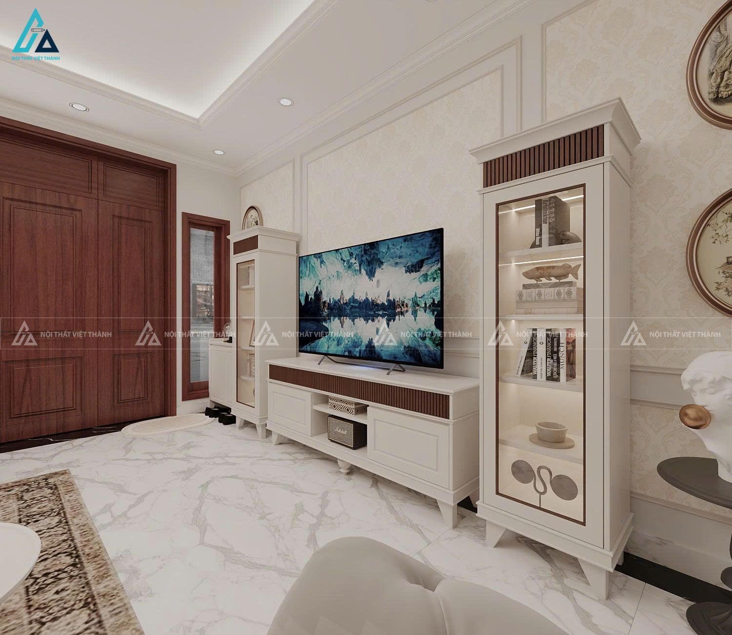 Thi công nội thất phòng khách anh Pha Đức Hòa Tây Ninh 6