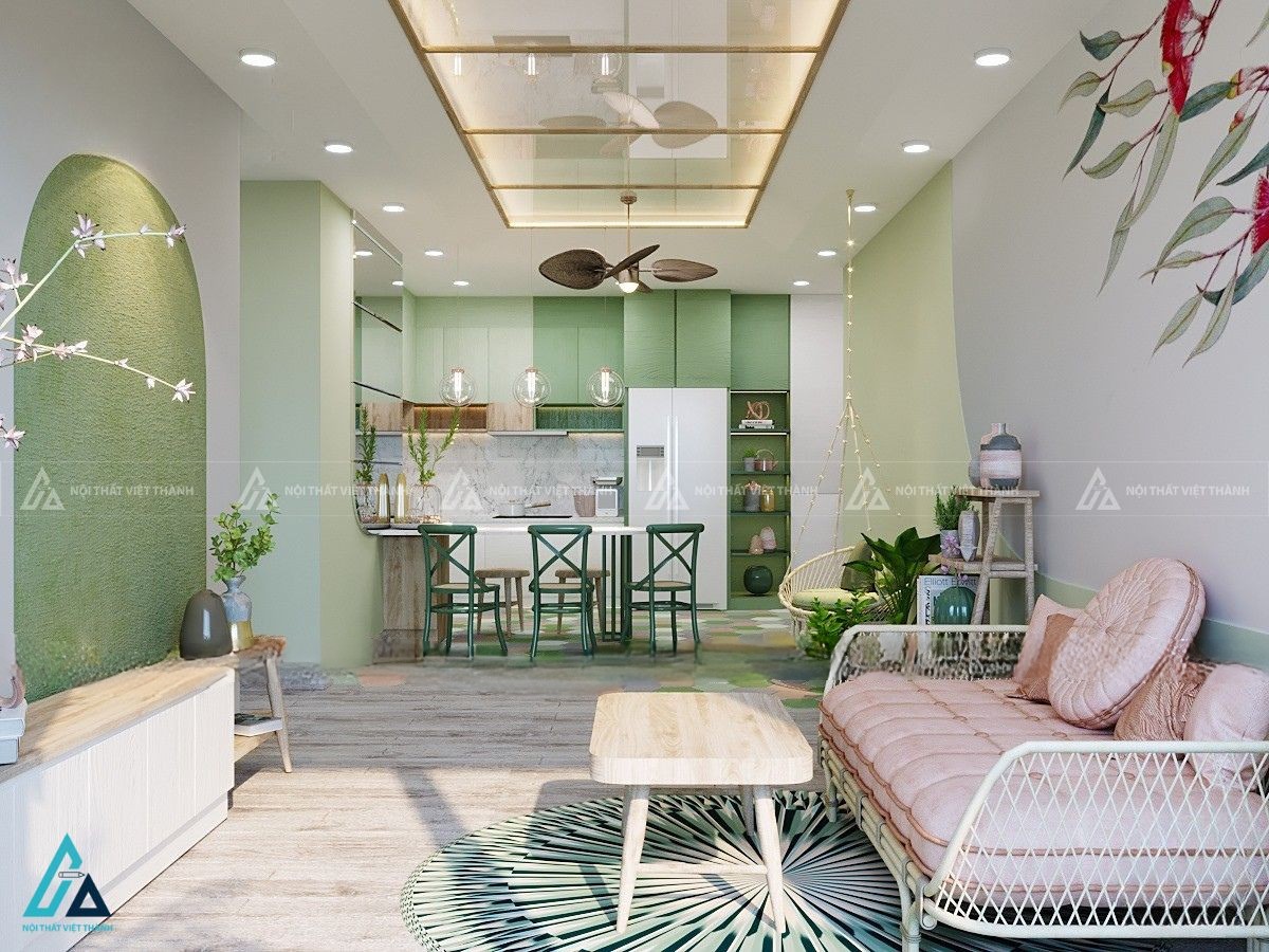 Thi công nội thất phòng khách chị Thương Cái Nhum Vĩnh Long