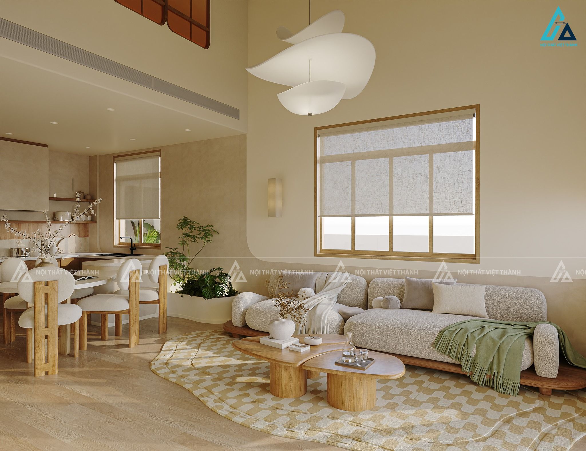 Thi công nội thất phòng khách chị Bảo Trâm Cần Giuộc Tây Ninh