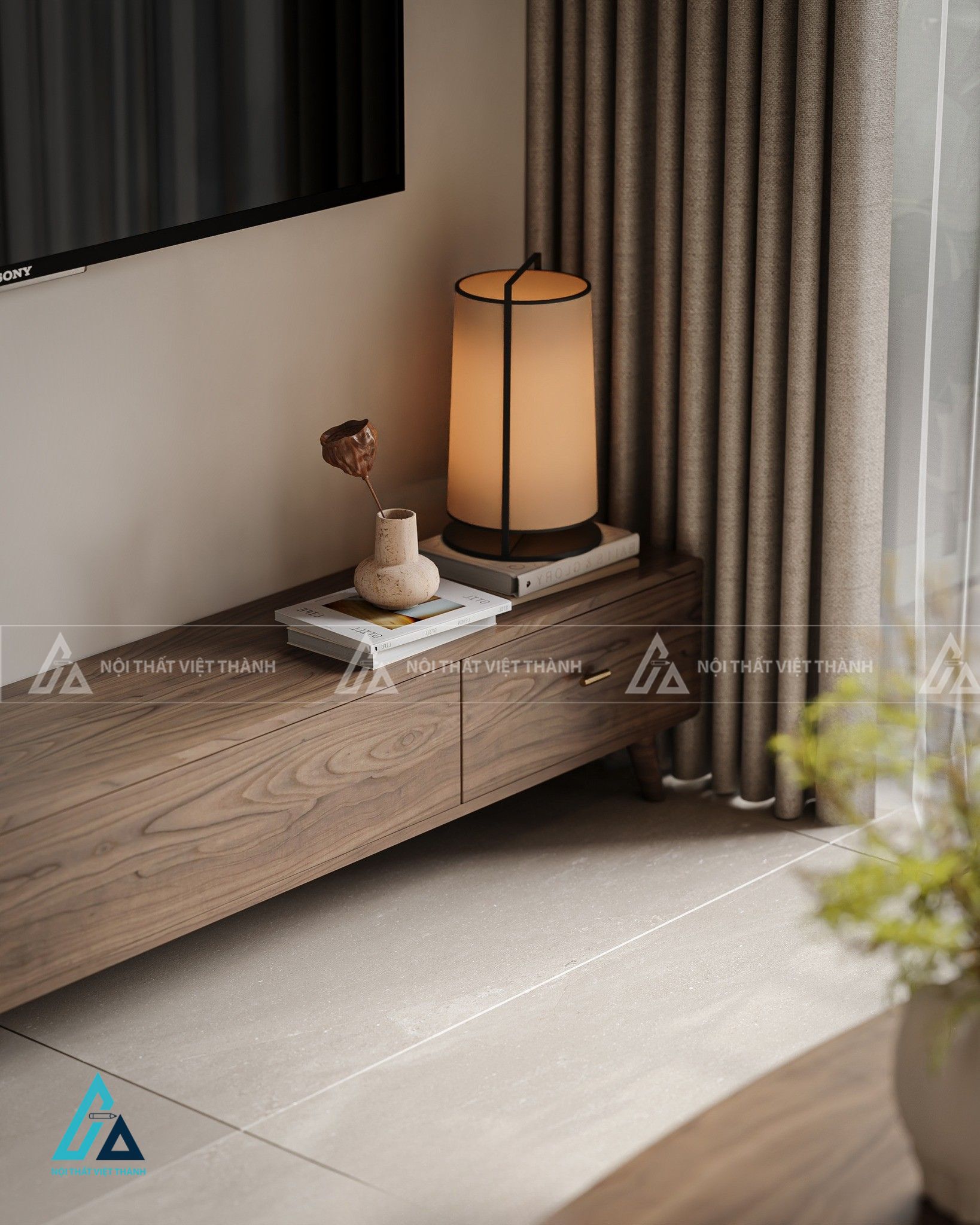 Thi công nội thất phòng khách chung cư chú Hòa Nhuận Đức Hồ Chí Minh 8