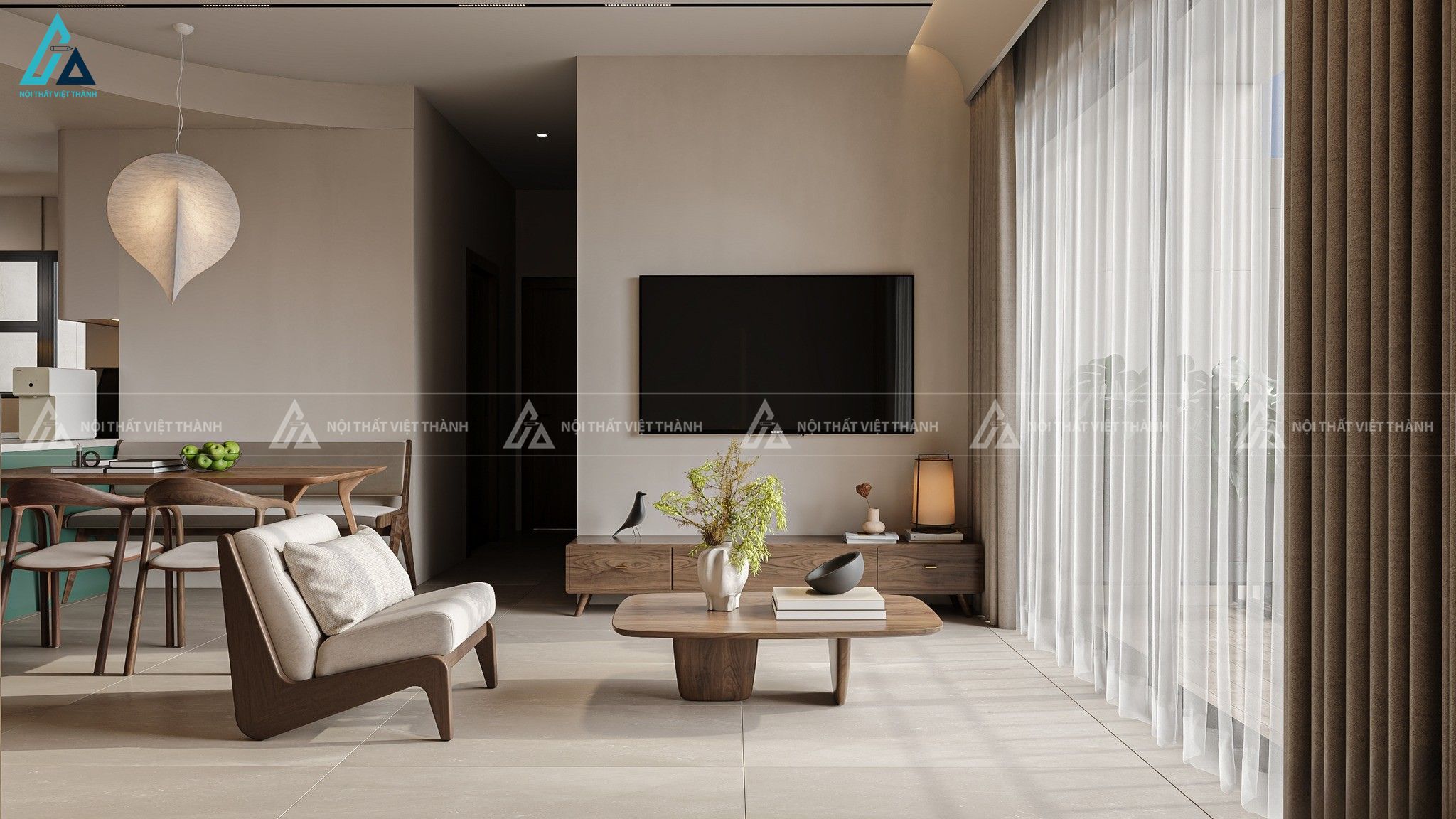 Thi công nội thất phòng khách chung cư chú Hòa Nhuận Đức Hồ Chí Minh 4