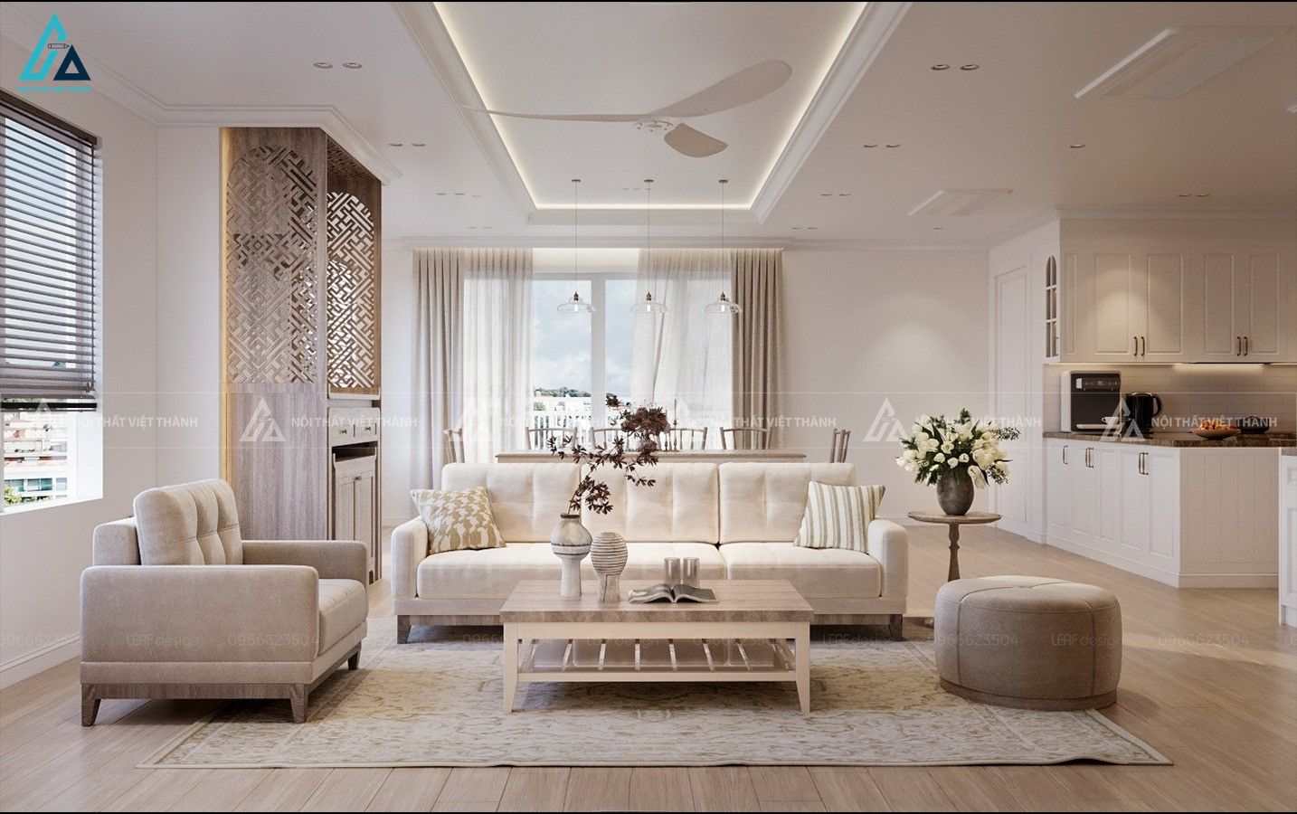Thi công nội thất phòng khách cô Mười Thanh Mỹ Đồng Tháp 4