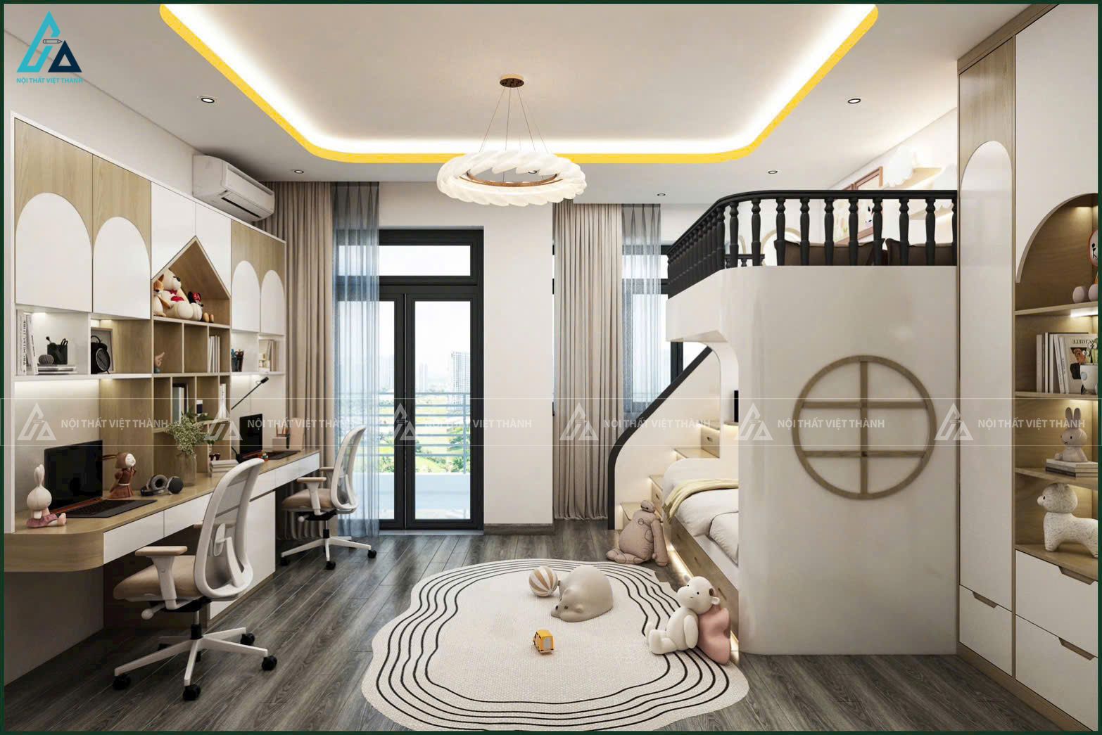 Thi công nội thất phòng trẻ em căn hộ chị Đan Trảng Bàng Tây Ninh 3