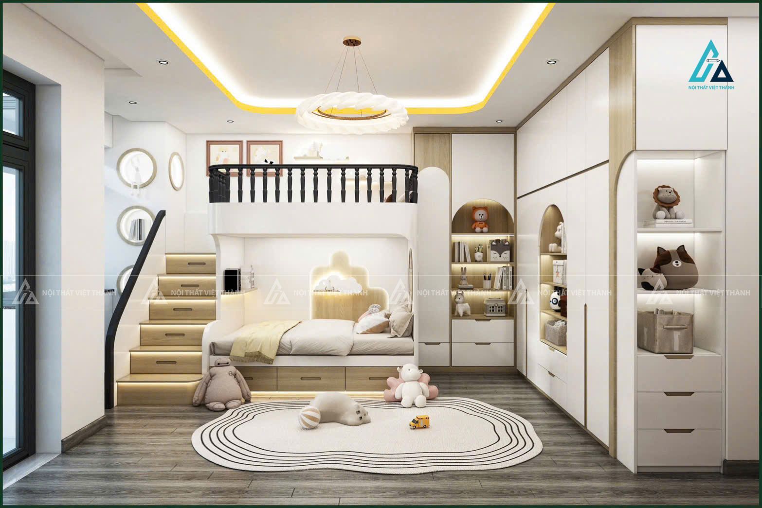 Thi công nội thất phòng trẻ em căn hộ chị Đan Trảng Bàng Tây Ninh 4