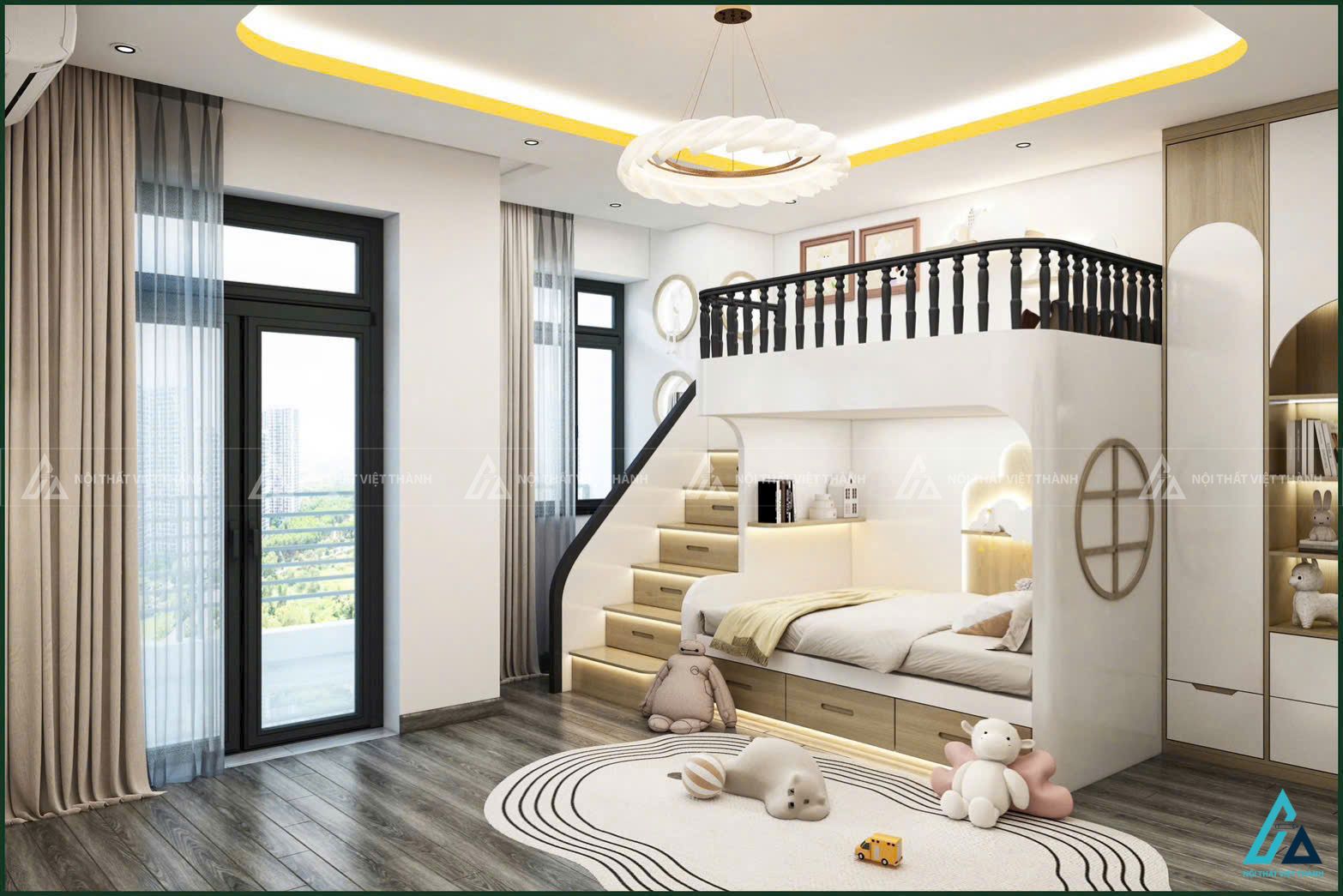 Thi công nội thất phòng trẻ em căn hộ chị Đan Trảng Bàng Tây Ninh 5