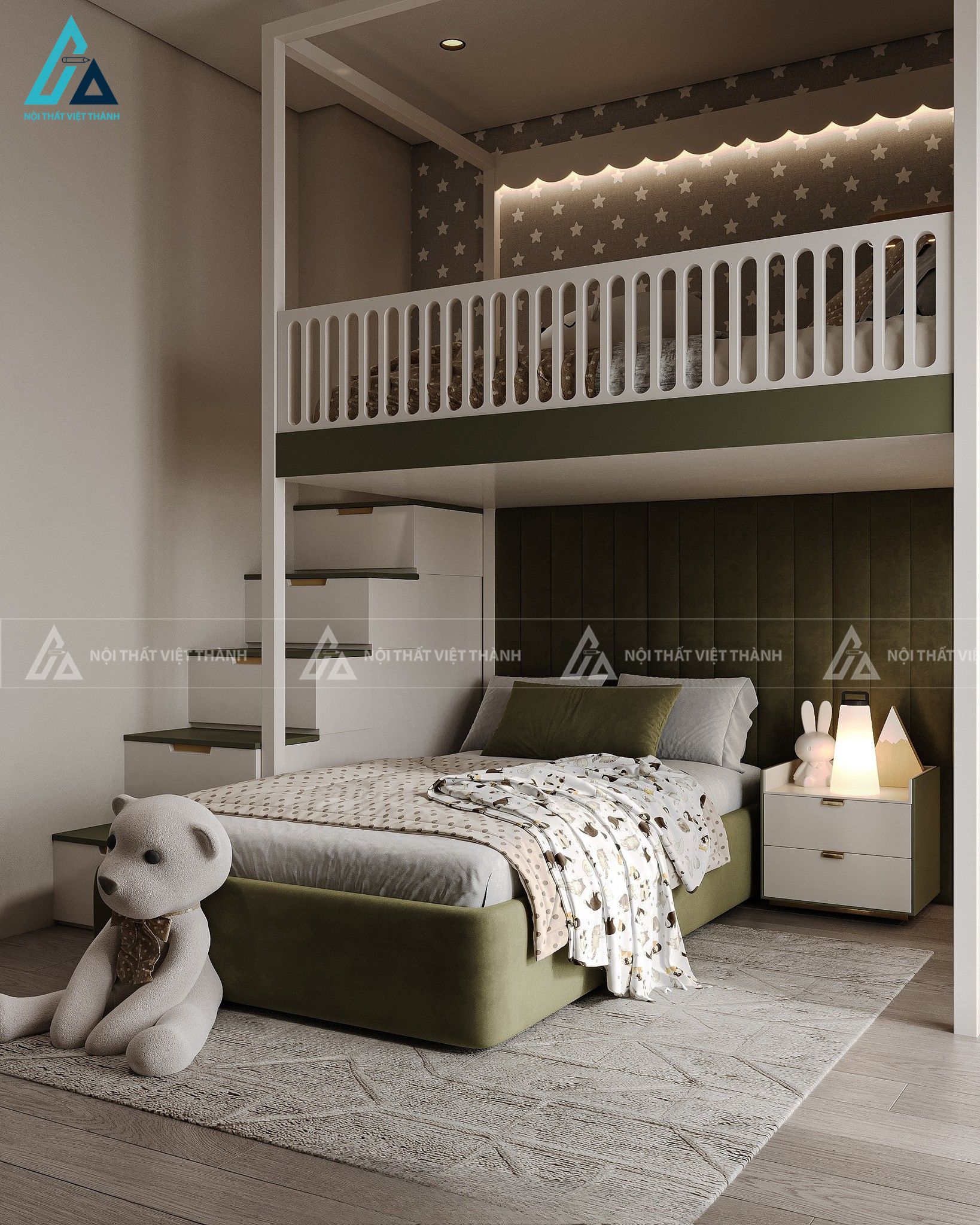 Thi công nội thất phòng trẻ em chú Hưng Bình Long Đồng Nai 2