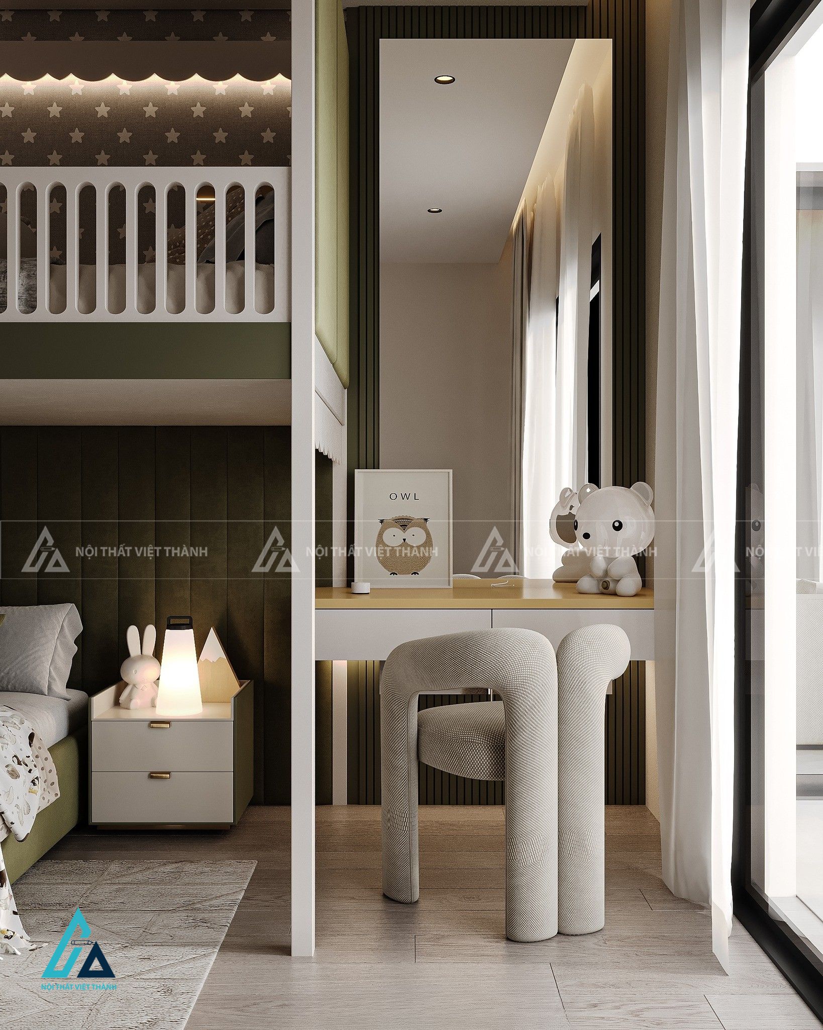 Thi công nội thất phòng trẻ em chú Hưng Bình Long Đồng Nai 6