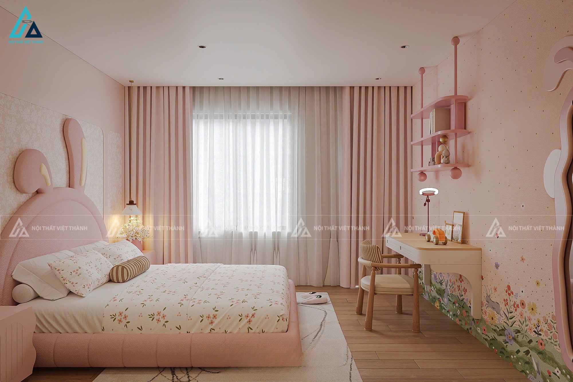 Thiết kế nội thất phòng trẻ em cô Hồng Đào Tân Hạnh Vĩnh Long 3