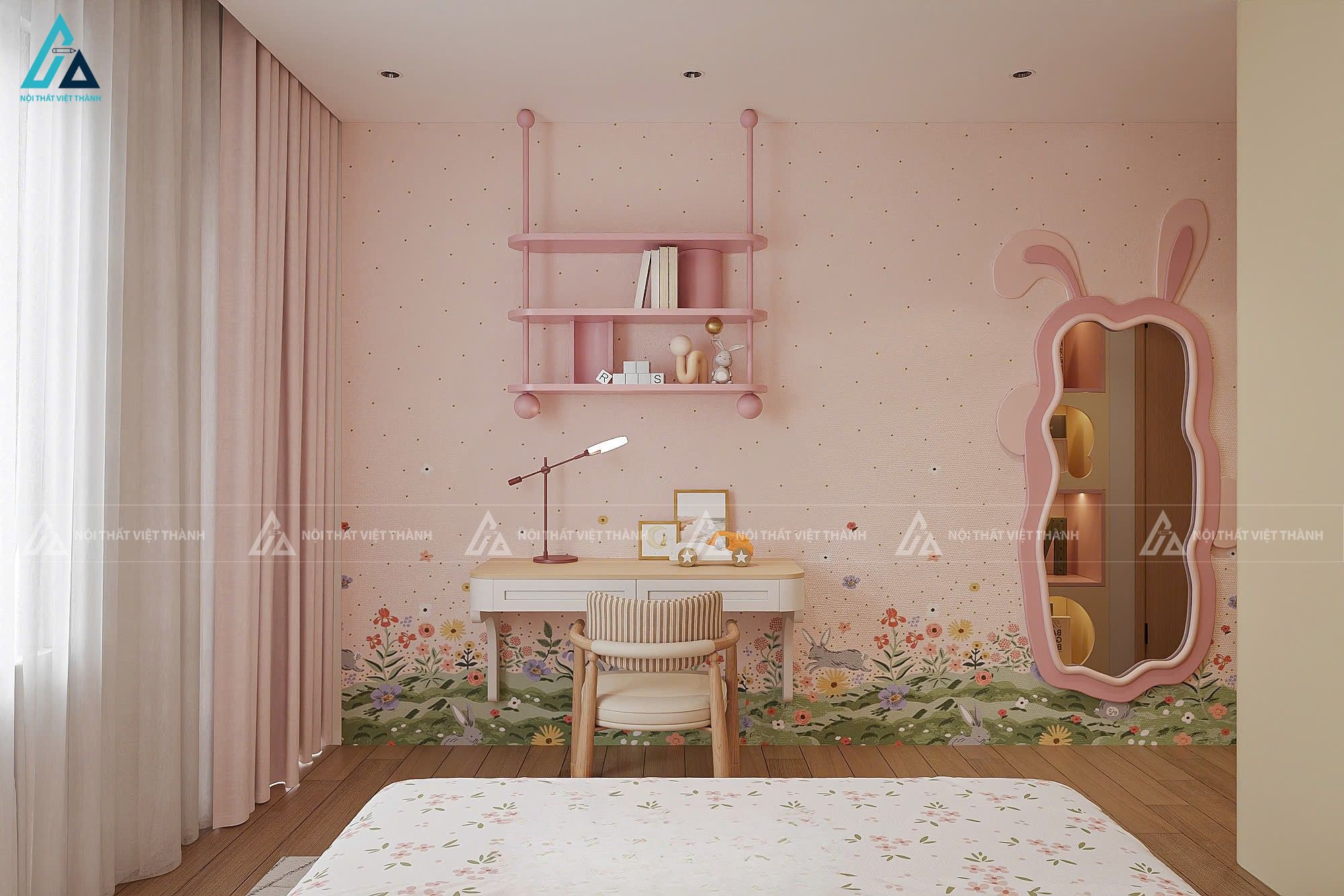 Thiết kế nội thất phòng trẻ em cô Hồng Đào Tân Hạnh Vĩnh Long 4