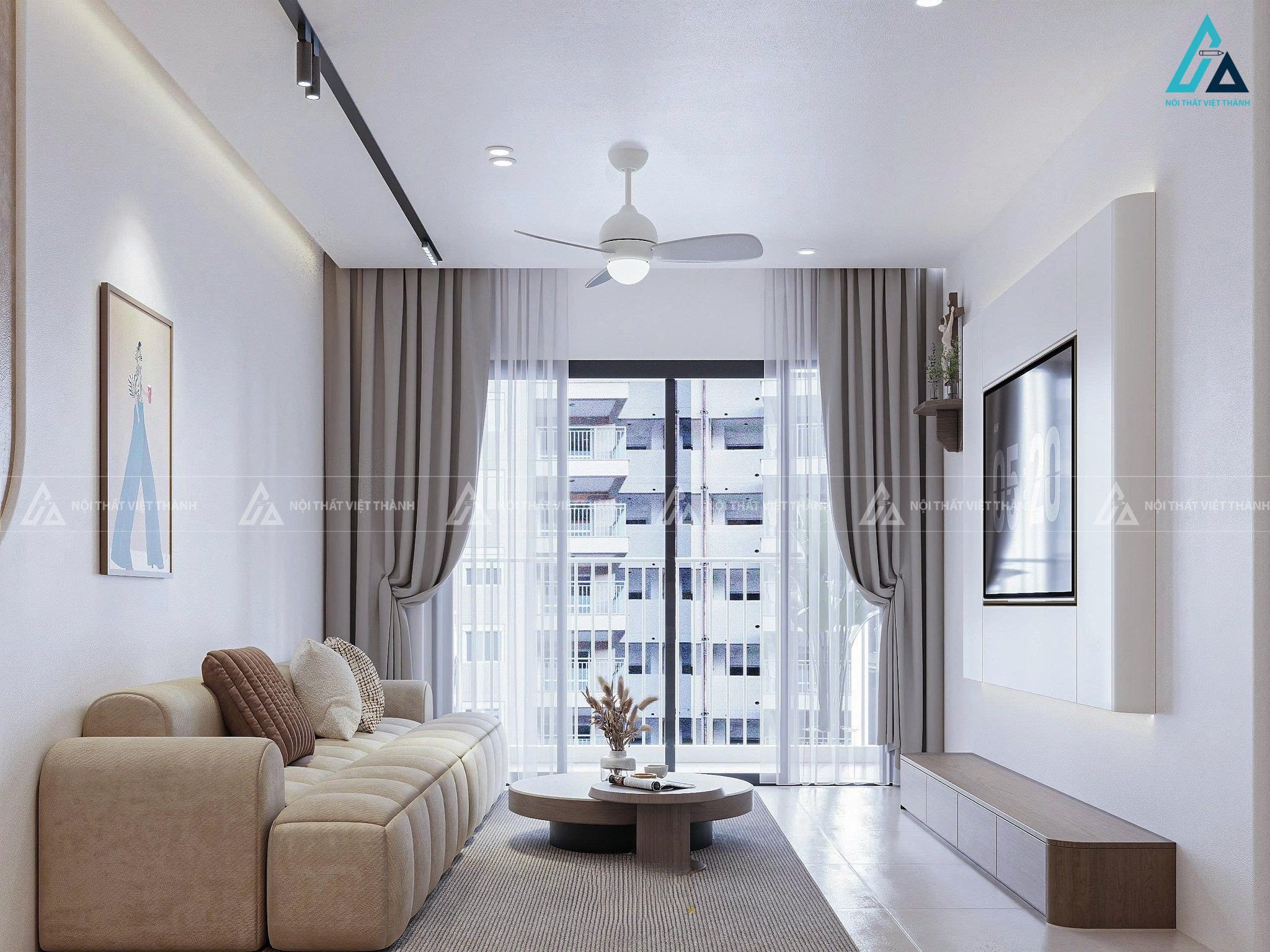 Thiết kế nội thất căn hộ chung cư chú Kiên Mỹ Tho Đồng Tháp 5