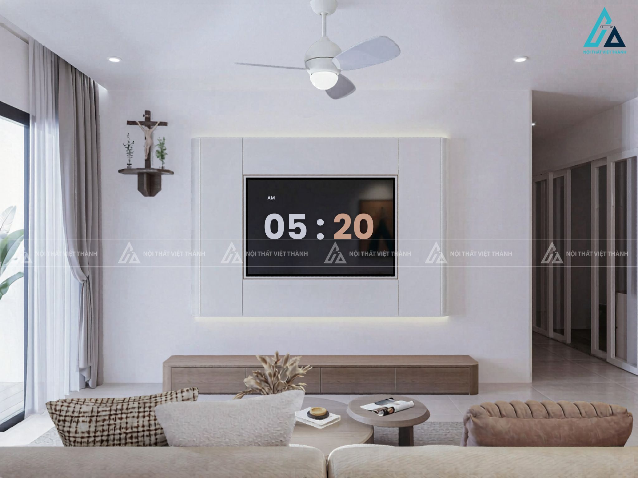 Thiết kế nội thất căn hộ chung cư chú Kiên Mỹ Tho Đồng Tháp 2