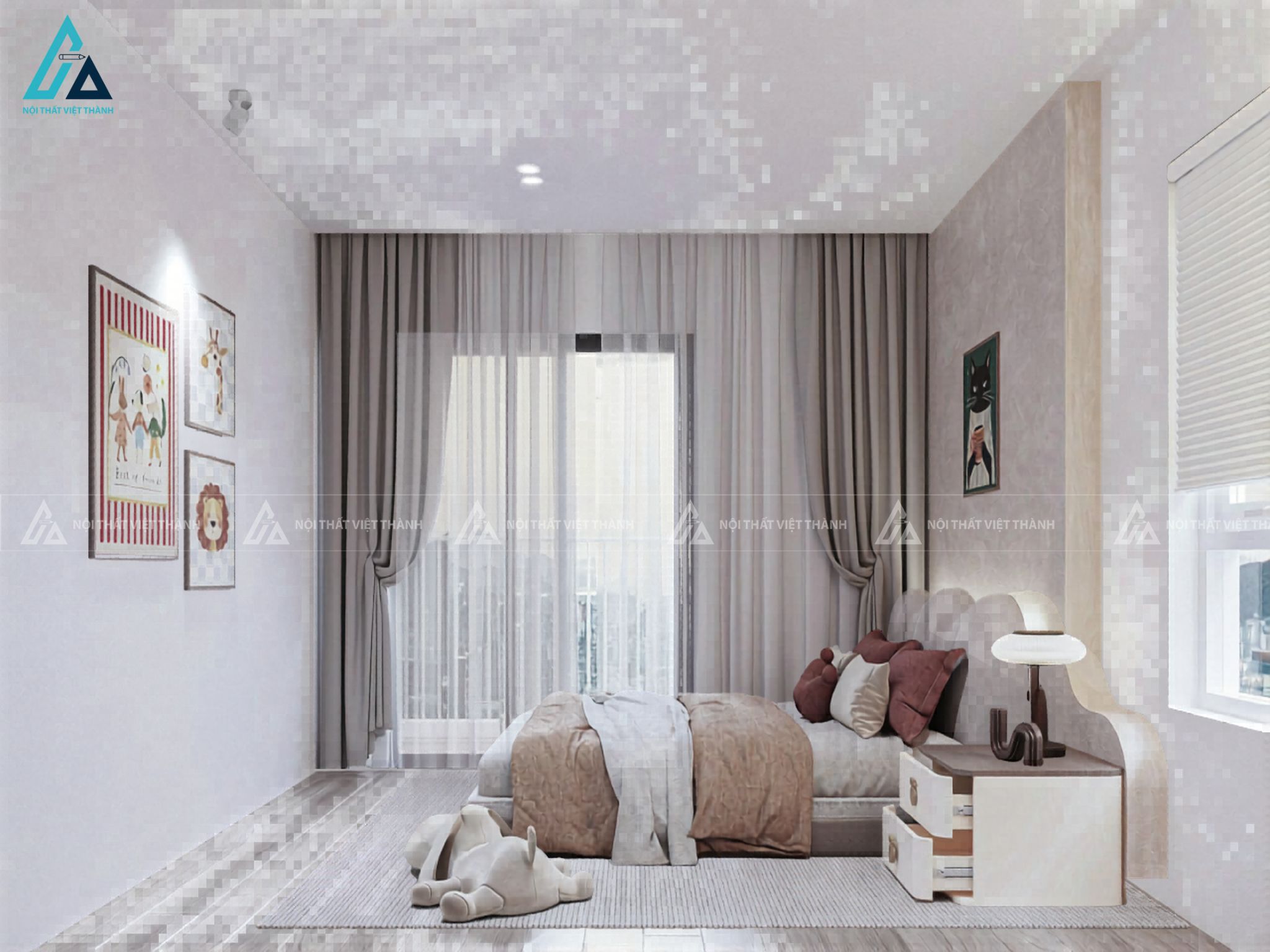 Thiết kế nội thất căn hộ chung cư chú Kiên Mỹ Tho Đồng Tháp 9