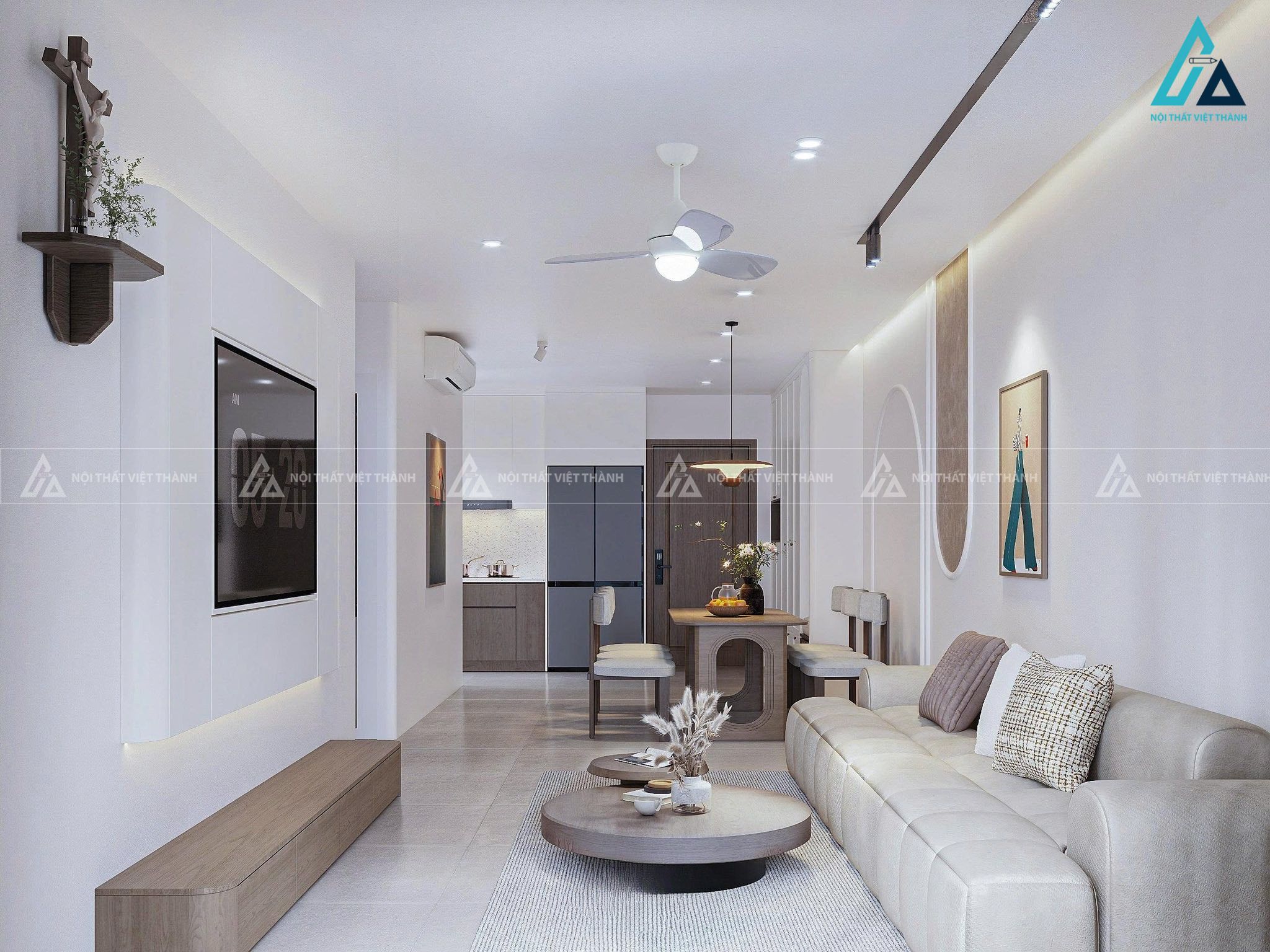 Thiết kế nội thất căn hộ chung cư chú Kiên Mỹ Tho Đồng Tháp 6