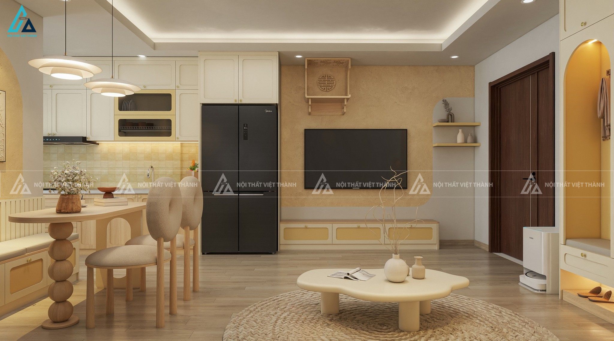 Thiết kế nội thất căn hộ chung cư chú Gia Bách Tân Long Hội Vĩnh Long 5