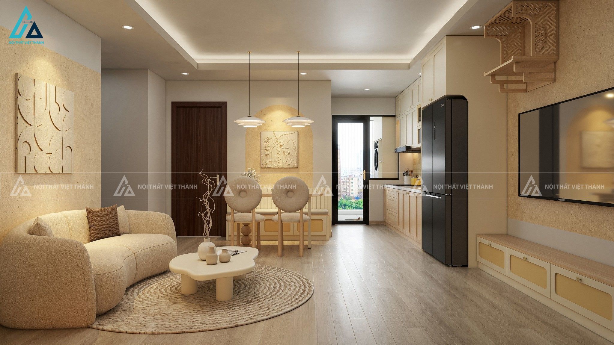 Thiết kế nội thất căn hộ chung cư chú Gia Bách Tân Long Hội Vĩnh Long