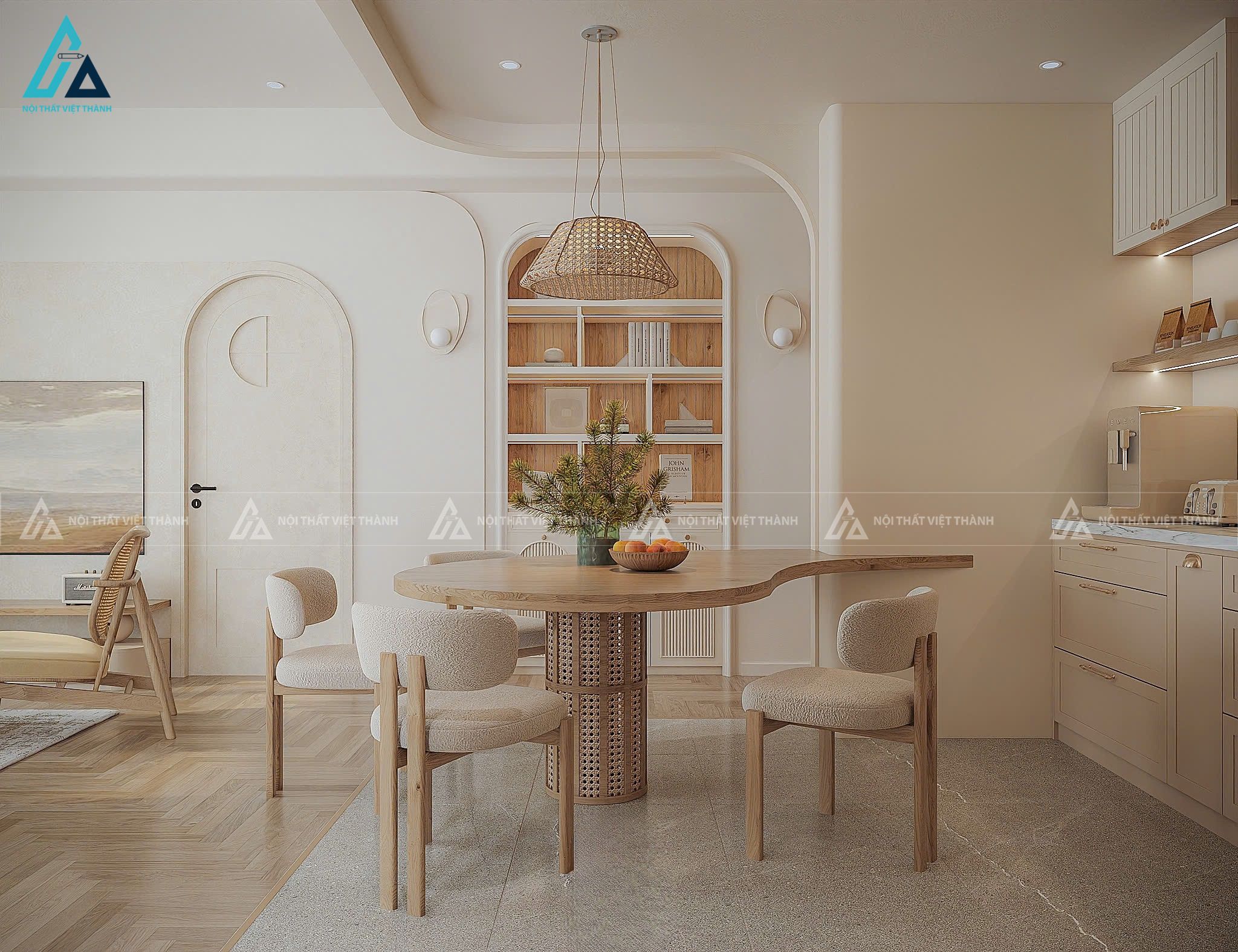 Thiết kế nội thất căn hộ chung cư cô Hồng Gấm Định Hòa Kiên Giang 7