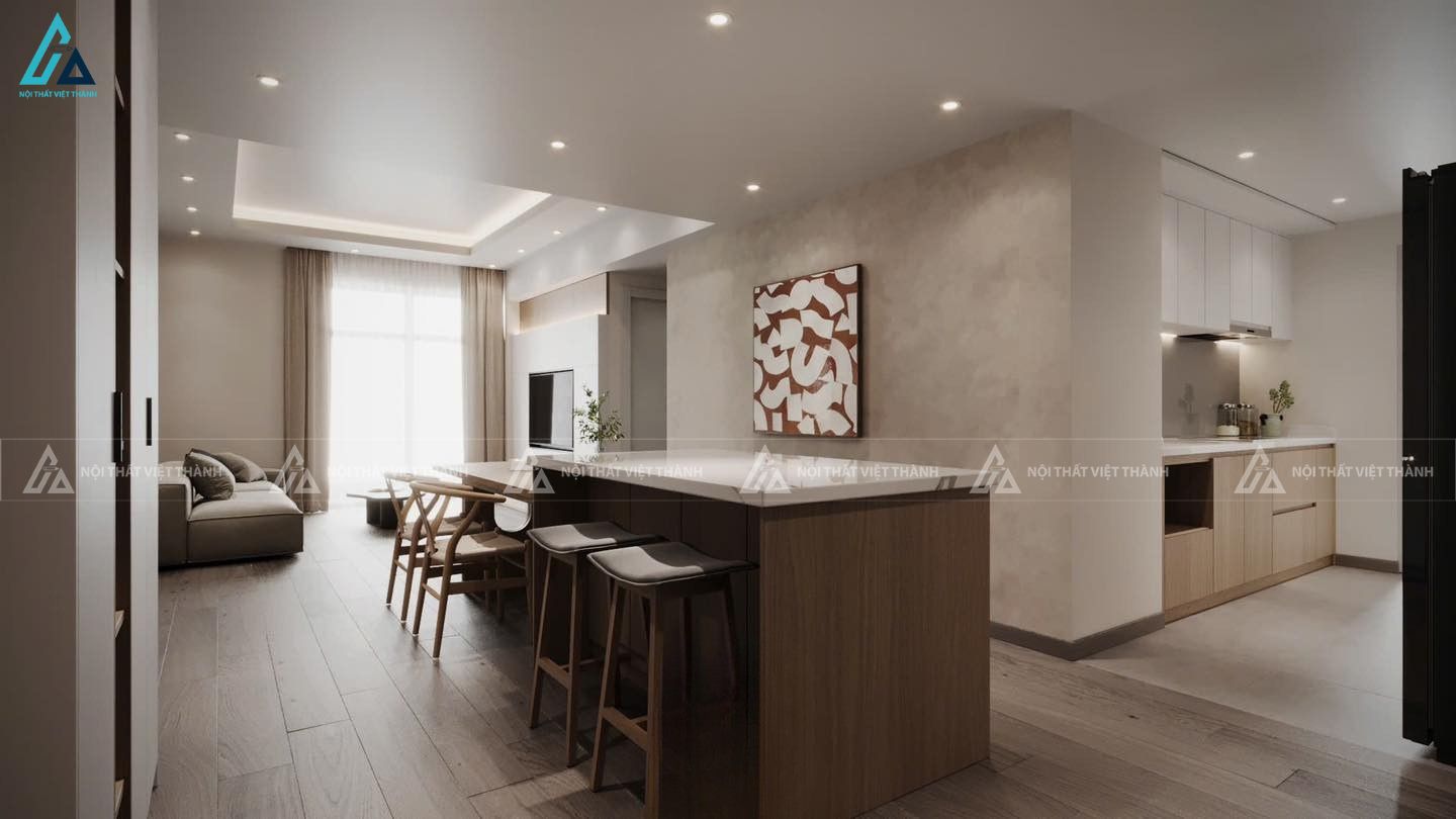 Thiết kế nội thất phòng bếp chị Kim Nhã Mộc Hóa Tây Ninh 9