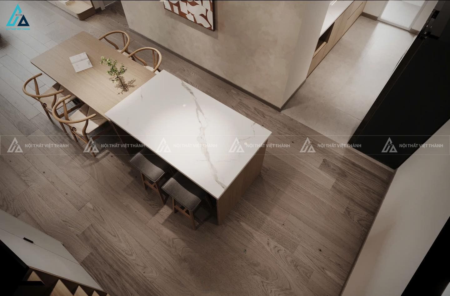 Thiết kế nội thất phòng bếp chị Kim Nhã Mộc Hóa Tây Ninh