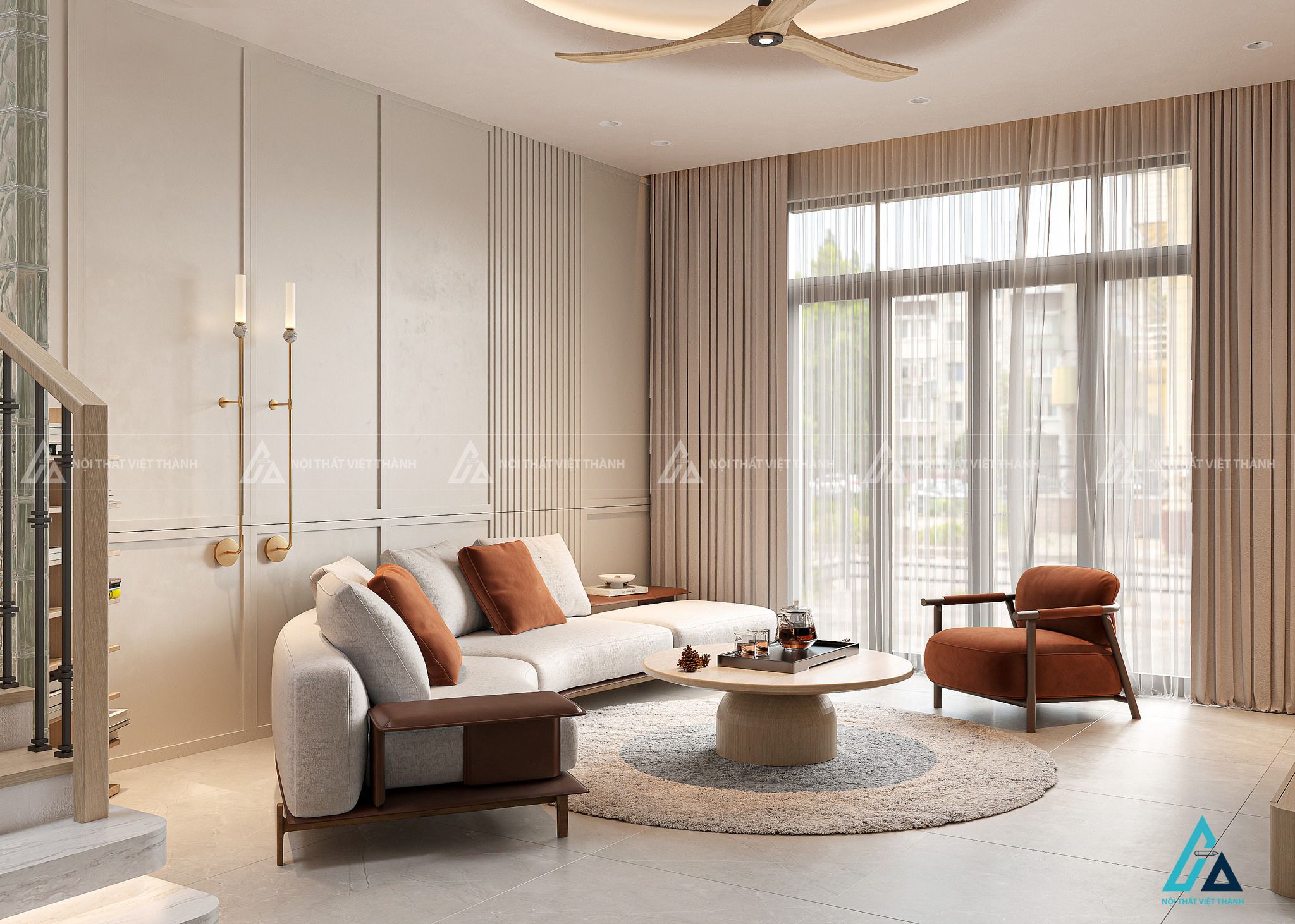 Thiết kế nội thất nhà phố bác Gia Bảo Tri Tôn An Giang 2