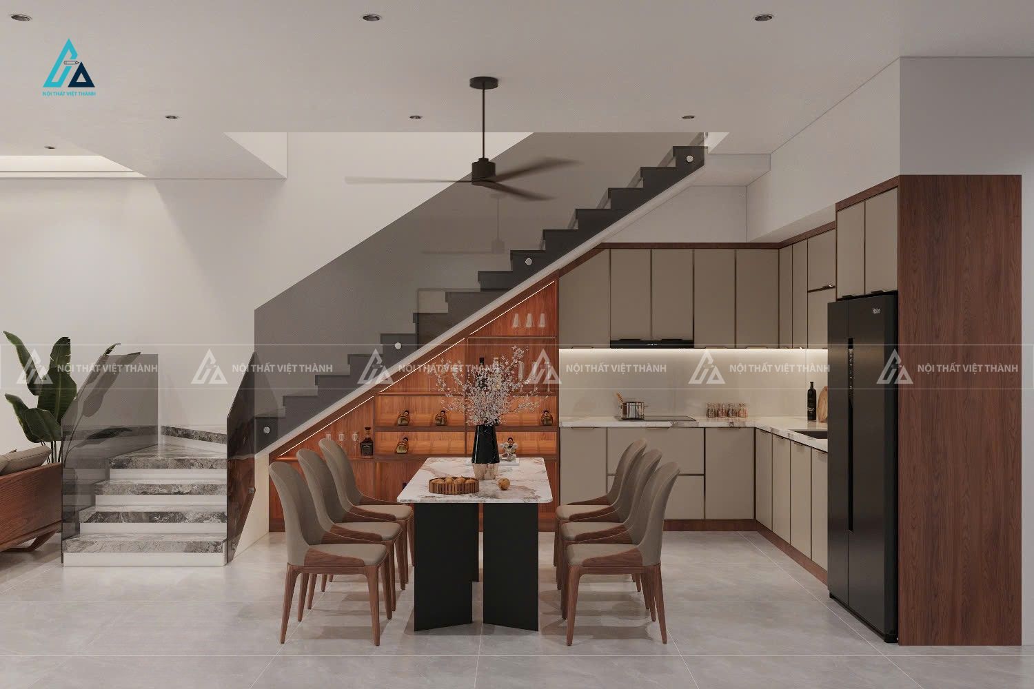 Thiết kế nội thất nhà phố chú Đức Đồng Sơn Đồng Tháp 6