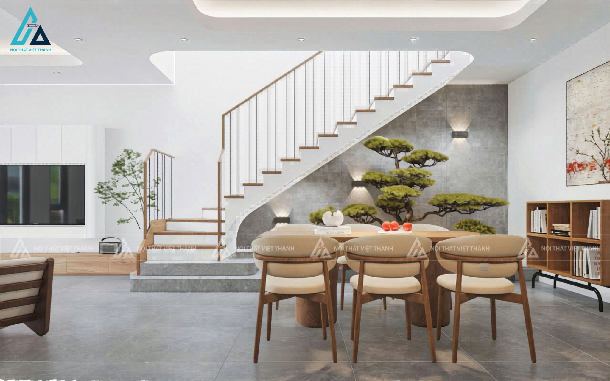 Thiết kế nội thất nhà phố chú Thành Hậu Nghĩa Tây Ninh 4