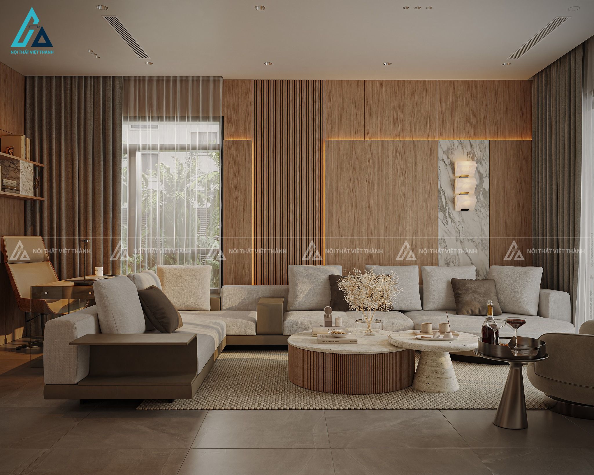 Thiết kế nội thất nhà phố chú Thành Luận Đức Huệ Tây Ninh 2