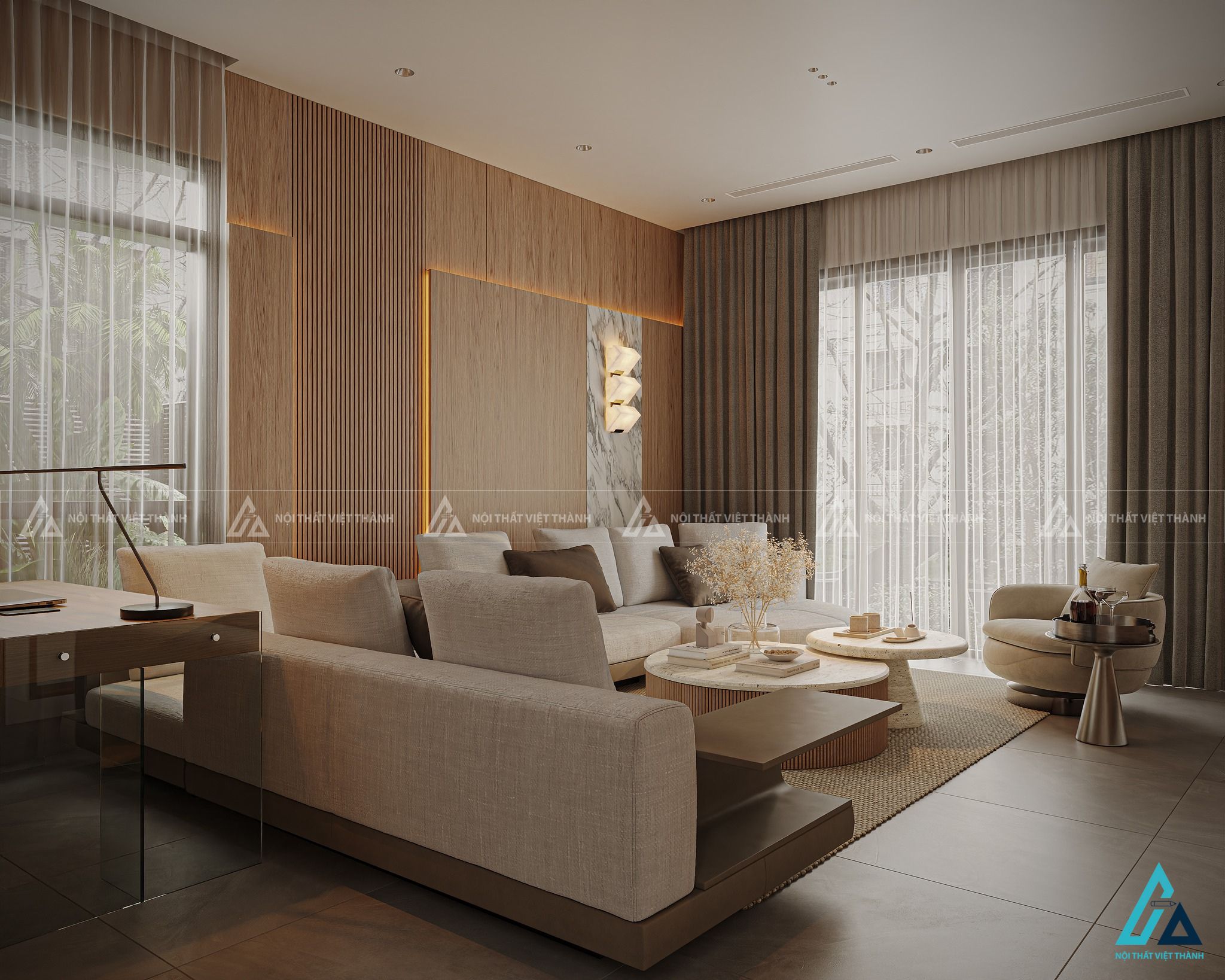 Thiết kế nội thất nhà phố chú Thành Luận Đức Huệ Tây Ninh 4