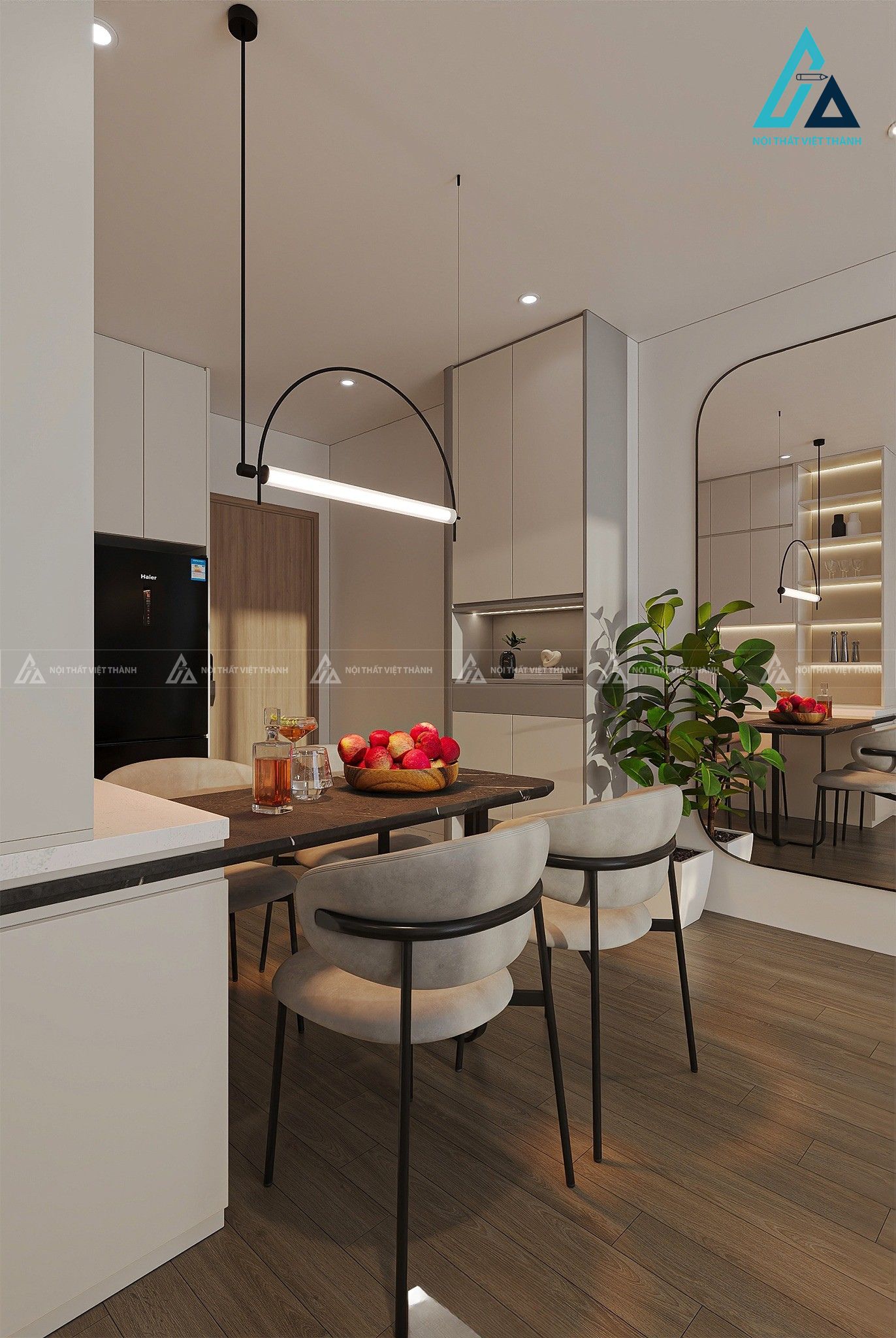 Thiết kế nội thất phòng bếp anh Khôi Long Hòa Tây Ninh 2