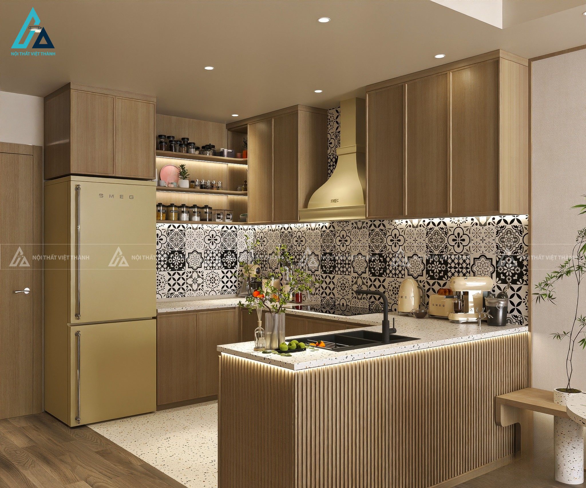 Thiết kế nội thất phòng bếp anh Đăng An Hội Tây Hồ Chí Minh 2
