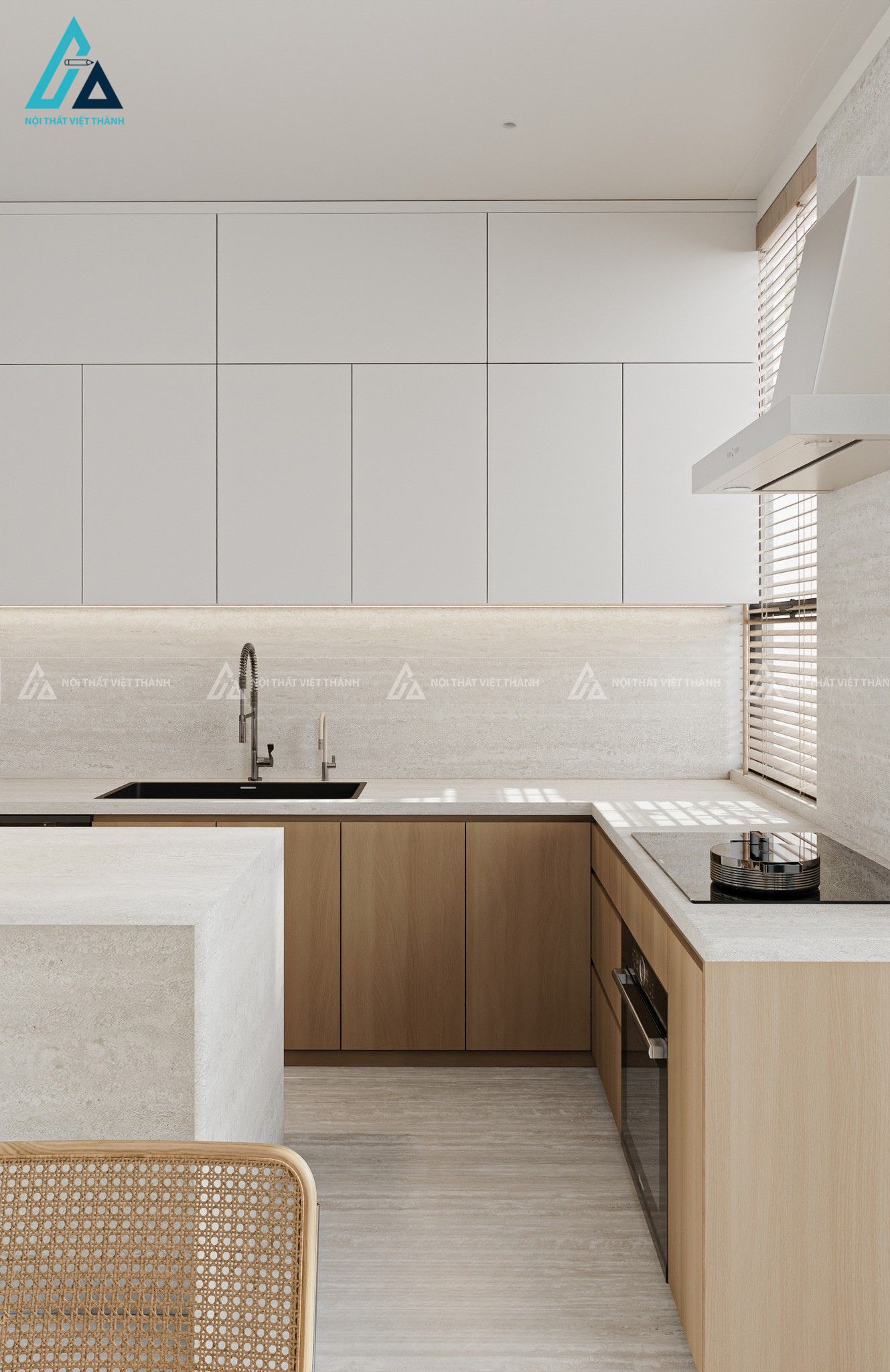 Thiết kế nội thất phòng bếp căn hộ anh Duy Đồng Xoài Đồng Nai 7