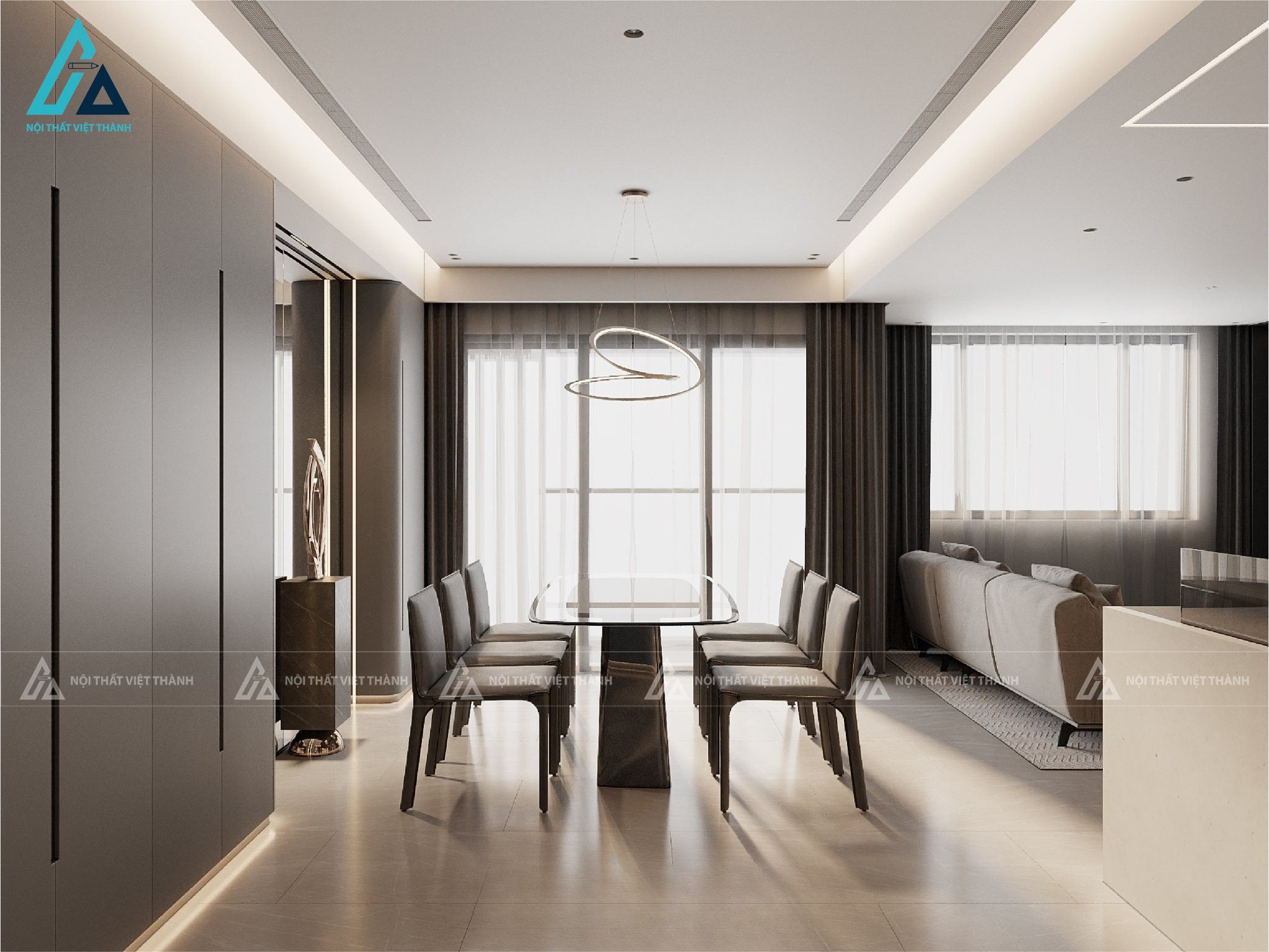 Thiết kế nội thất phòng bếp căn hộ anh Tấn Tân Thới Hiệp Hồ Chí Minh 4