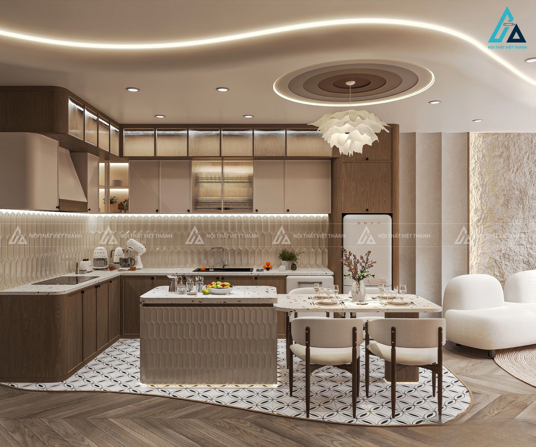 Thiết kế nội thất phòng bếp chị Nhung Gò Vấp Hồ Chí Minh 2
