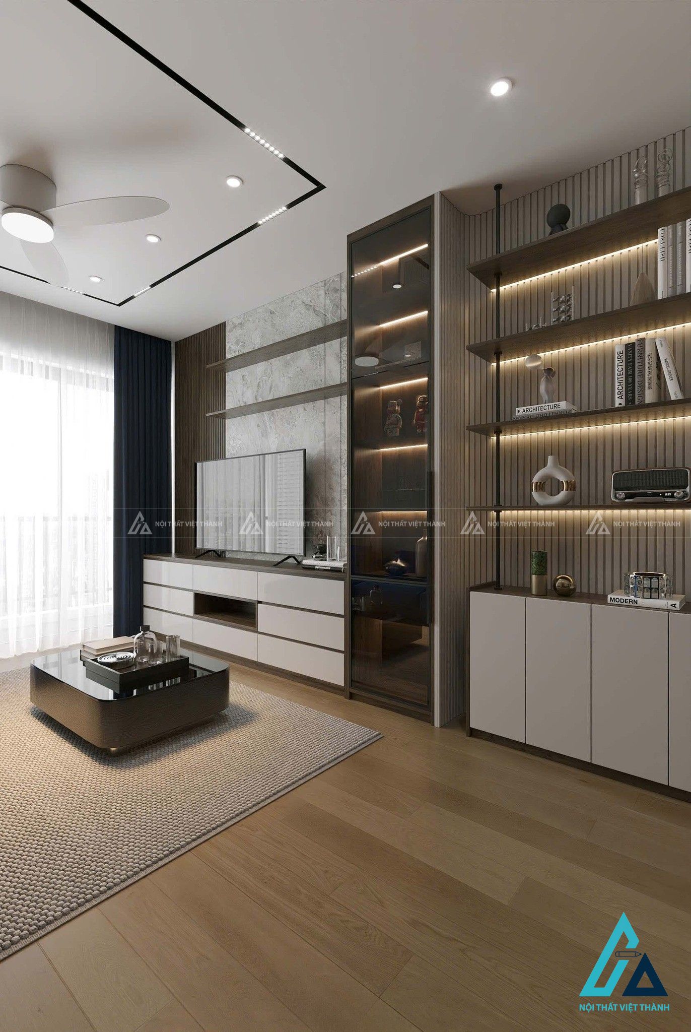 Thiết kế nội thất phòng khách anh Lâm Trị An Đồng Nai 4