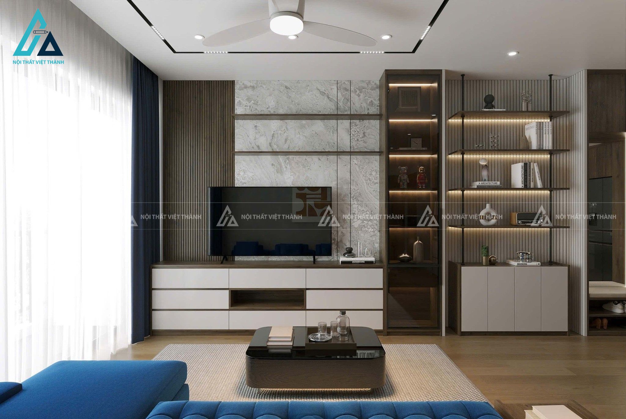 Thiết kế nội thất phòng khách anh Lâm Trị An Đồng Nai 3