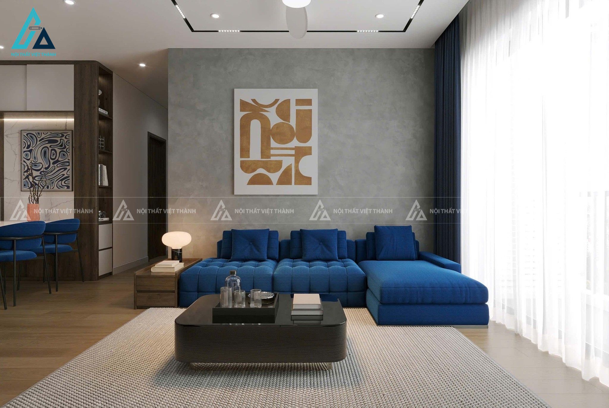 Thiết kế nội thất phòng khách anh Lâm Trị An Đồng Nai 2